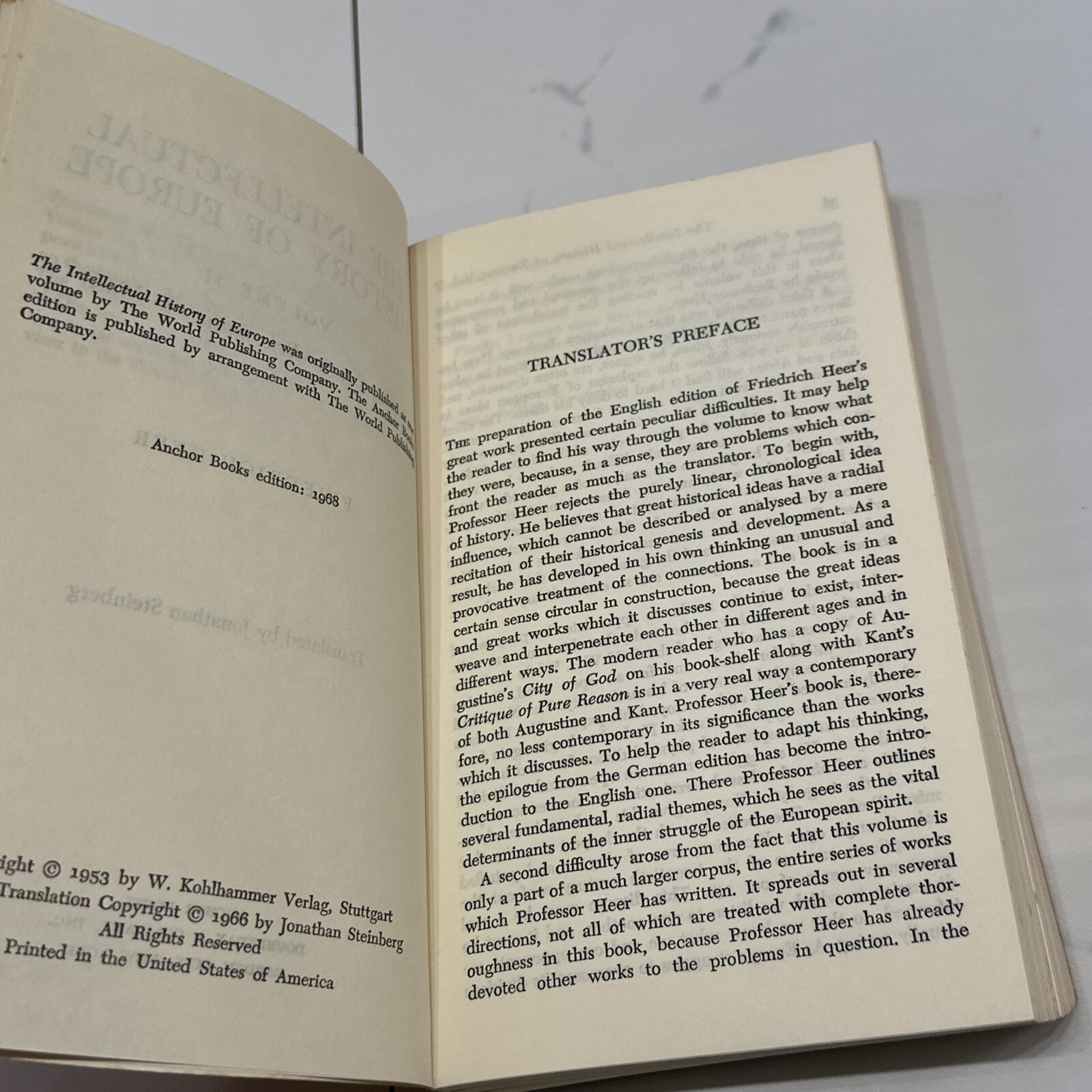 The Intellectual History of Europe Volume I & II Beginnings Of Western Thought