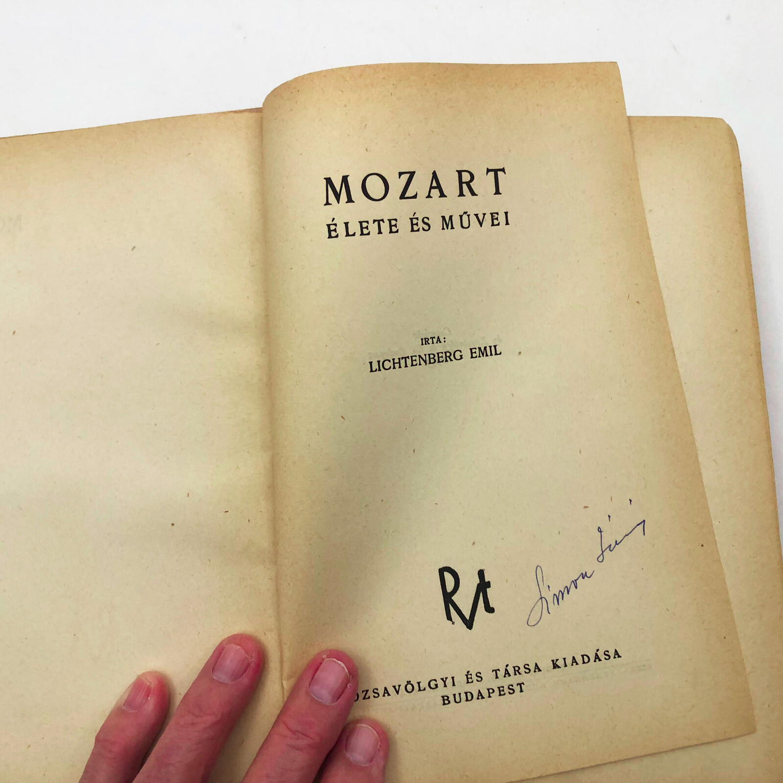 Vintage Mozart Elete Es Muvei by Lichtenbert Emil 342 pages 1943 Hungarian