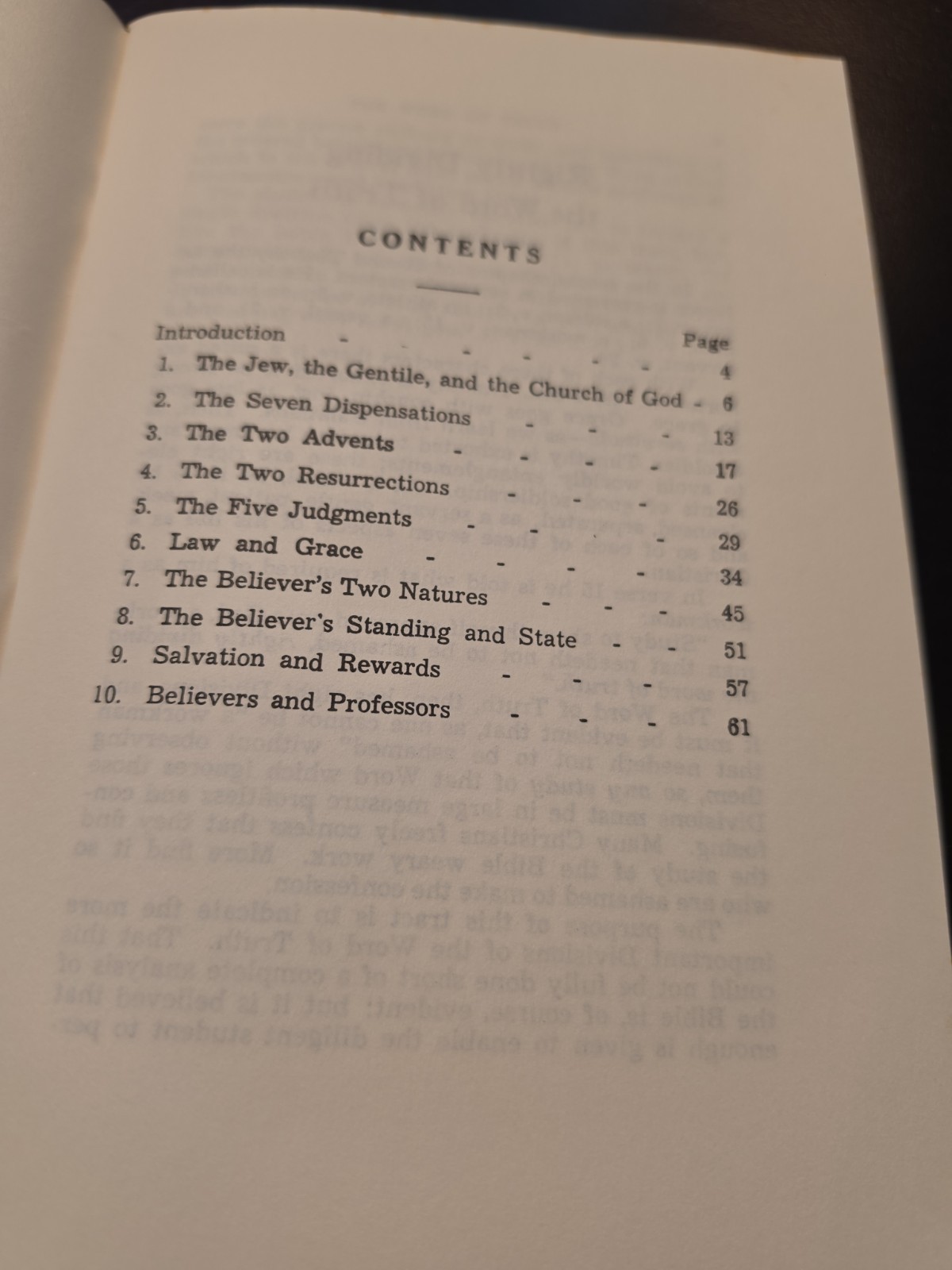 Rightly Dividing The Word Of Truth Dr. C. I. Scofield Booklet 64 pages 1972