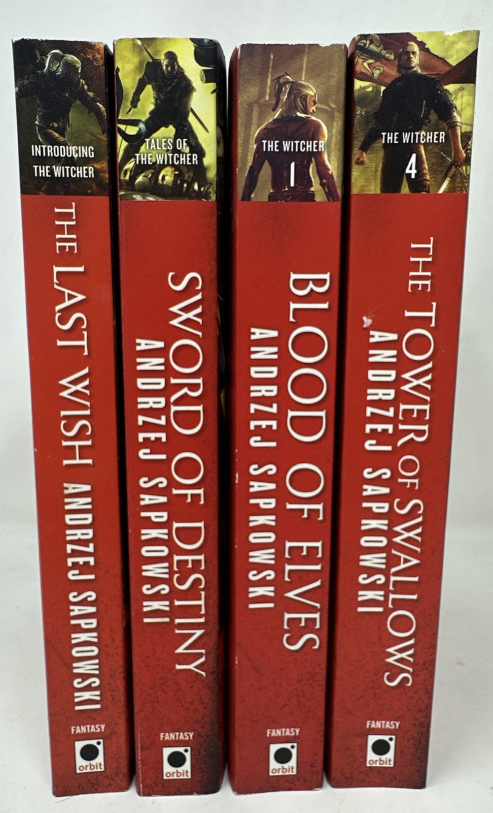 ⭐️ The Witcher Saga 4 PB Book Lot – Andrzej Sapkowski Tales of the Witcher Set⭐️