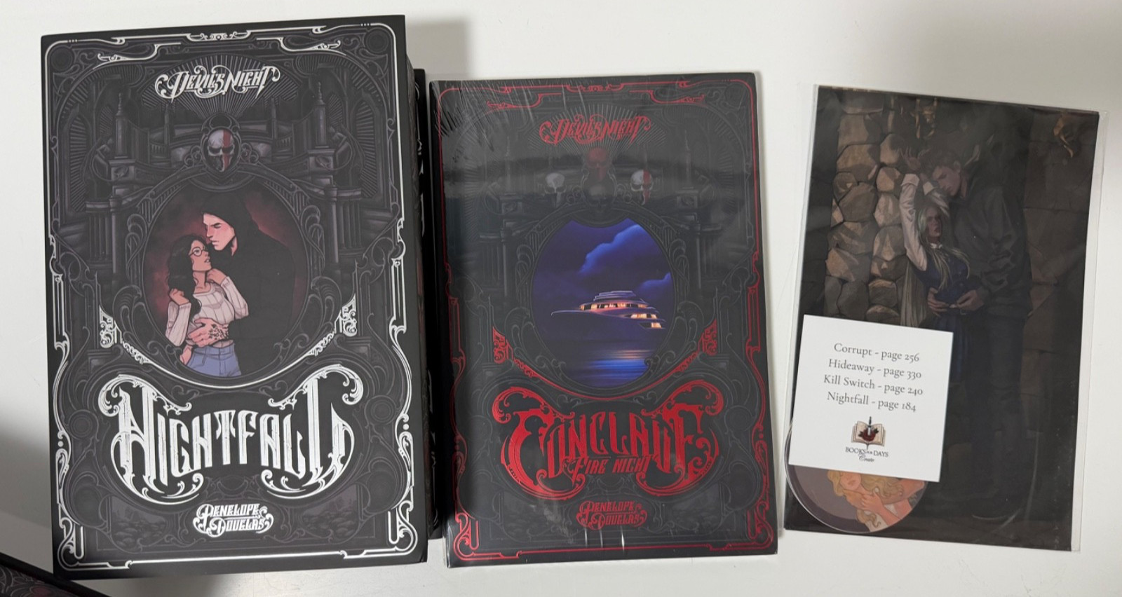BFDC Devils Night Series by Penelope Douglas, 5 books + Overlays