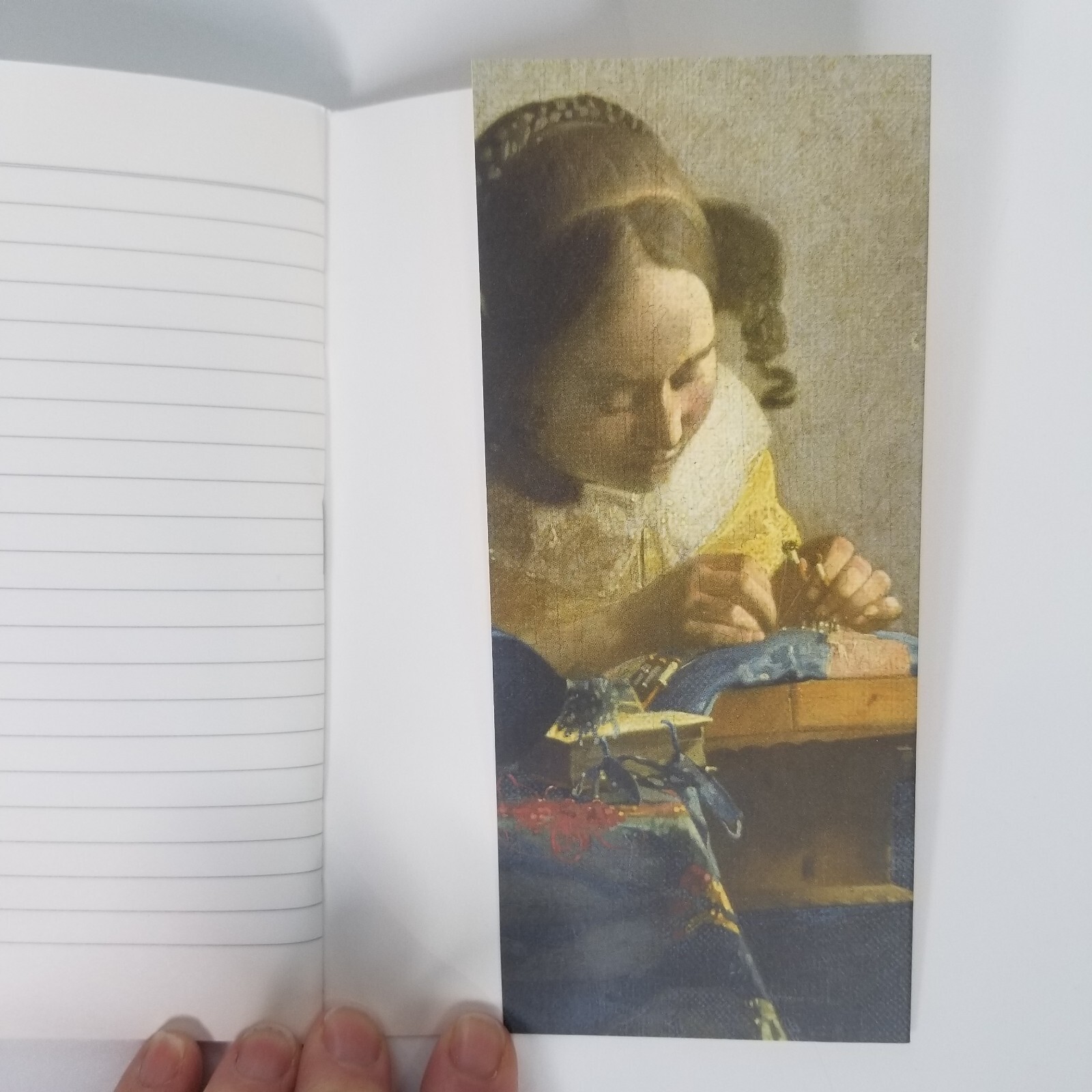 Vermeer The Lacemaker Painting Small Lined Notebook Louvre Museum 56 Blank Pages