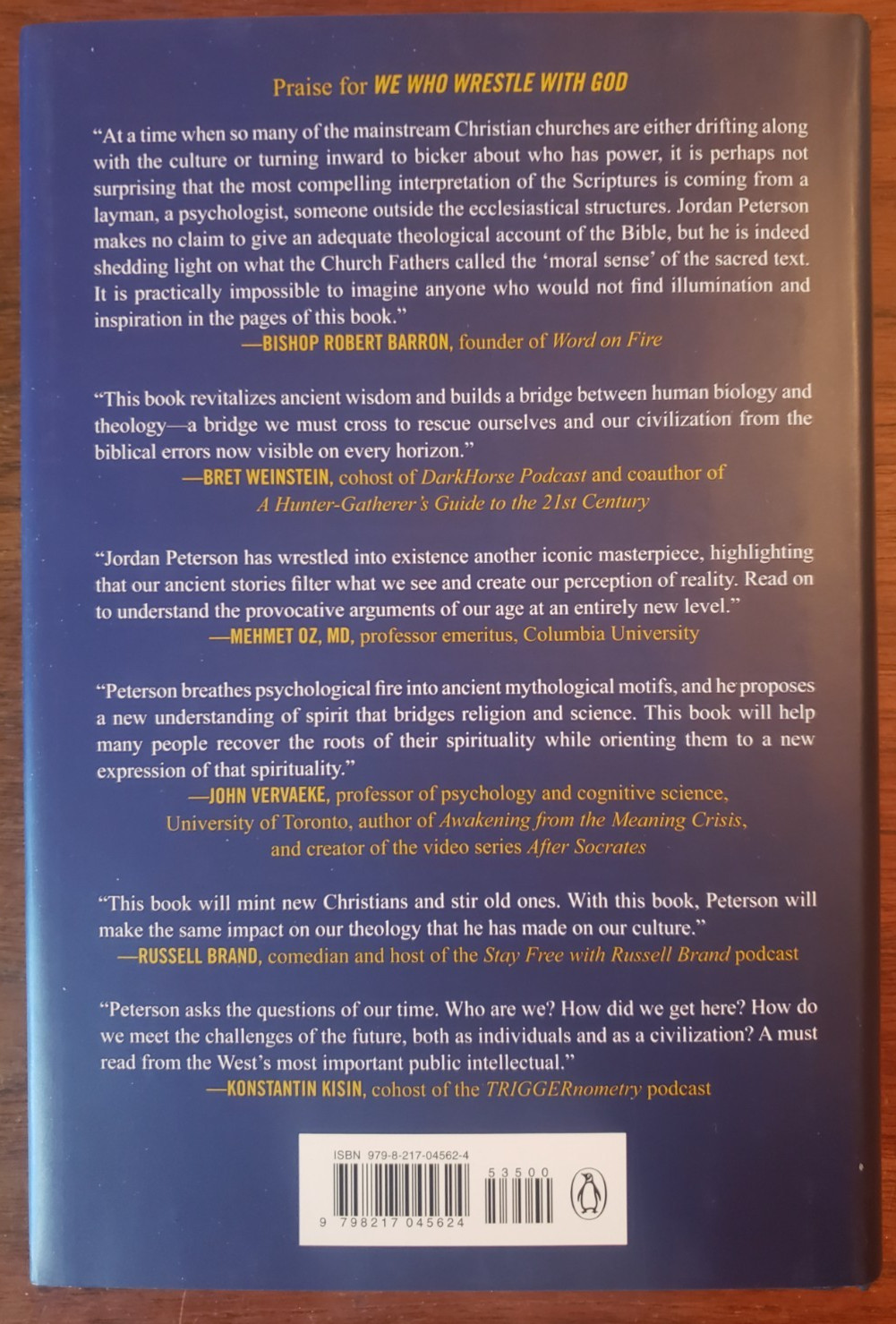 Jordan B. Peterson Signed „We Who Wrestle With God“ HC 1st/1st Book Autographed