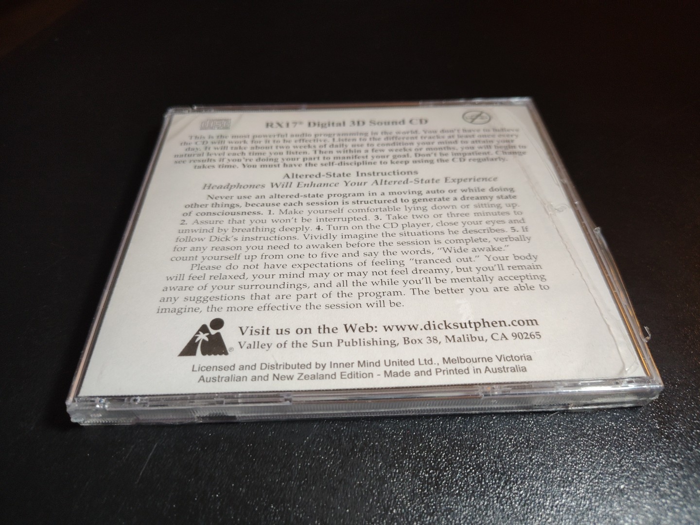 INCREASE CREATIVE ABILITY Self Hypnosis CD Dick Sutphen Guided Imagery intensify