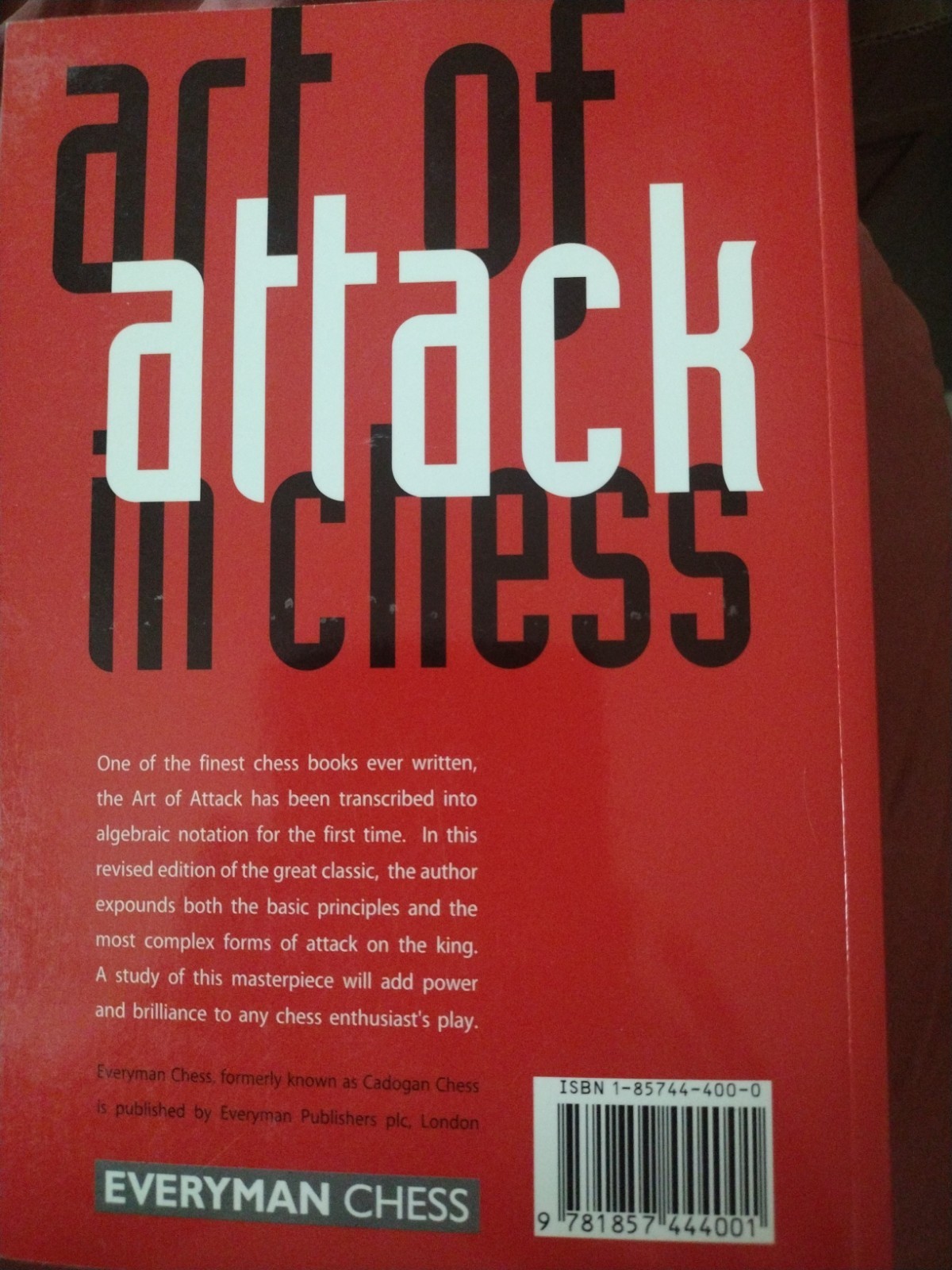 Art of Attack in Chess – Paperback By Vukovic, Ladimir – VERY GOOD Book 📚