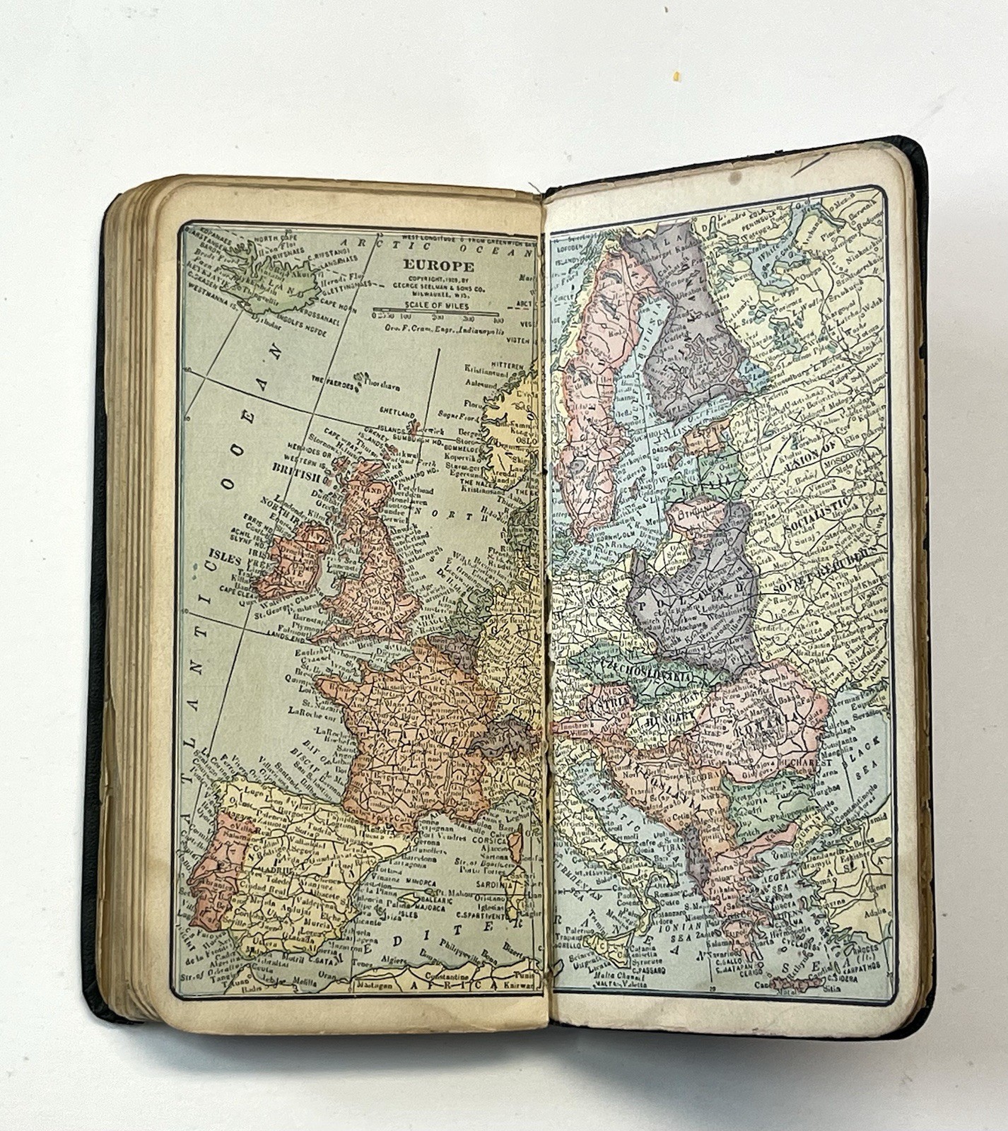 1914 Pocket Dictionary Grand Island Business College Nebraska w/Maps & More RARE