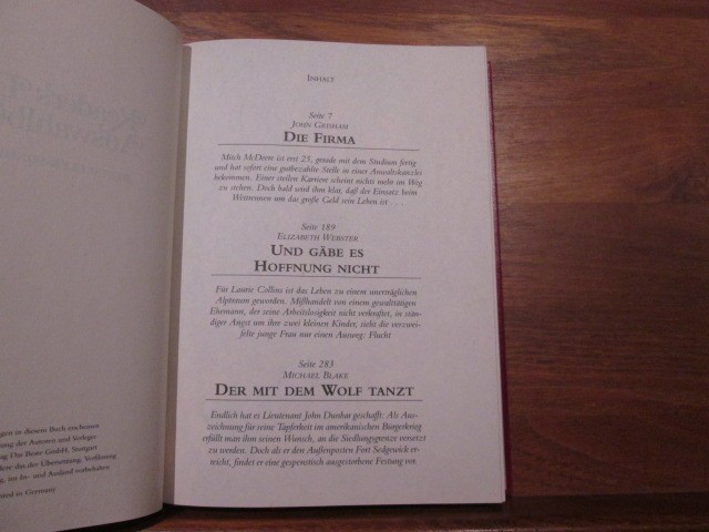 Reader’s Digest Bestseller-Sonderband : Die Firma; Und gäbe es Hoffnung nicht; D