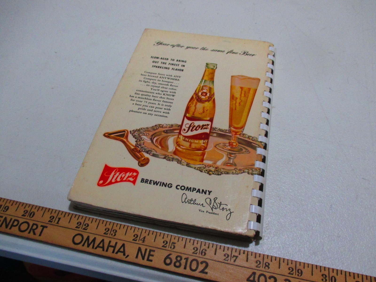 1959 Storz Beer Cookbook 6.5×9 inches 311pg, Omaha NE