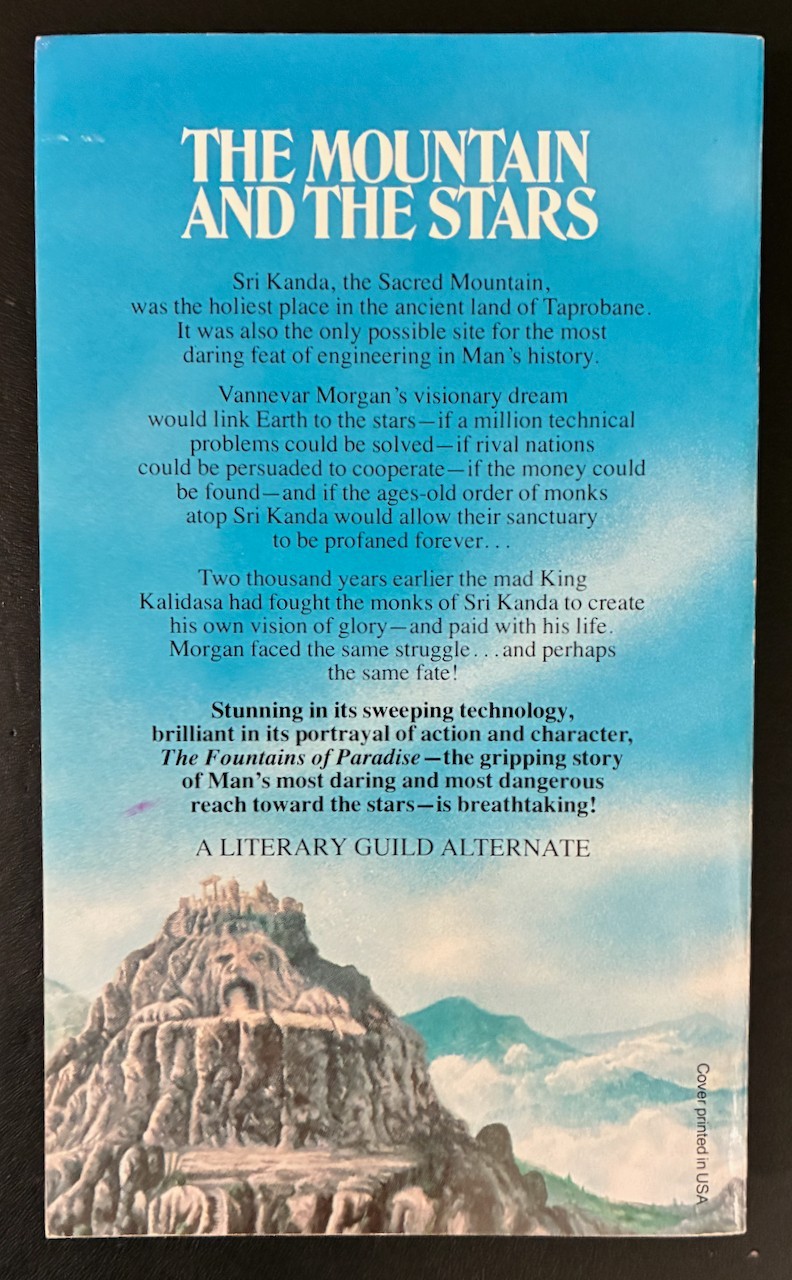 The Fountains of Paradise By Arthur C. Clarke 1982 Del Rey Vintage PB LikeNEW