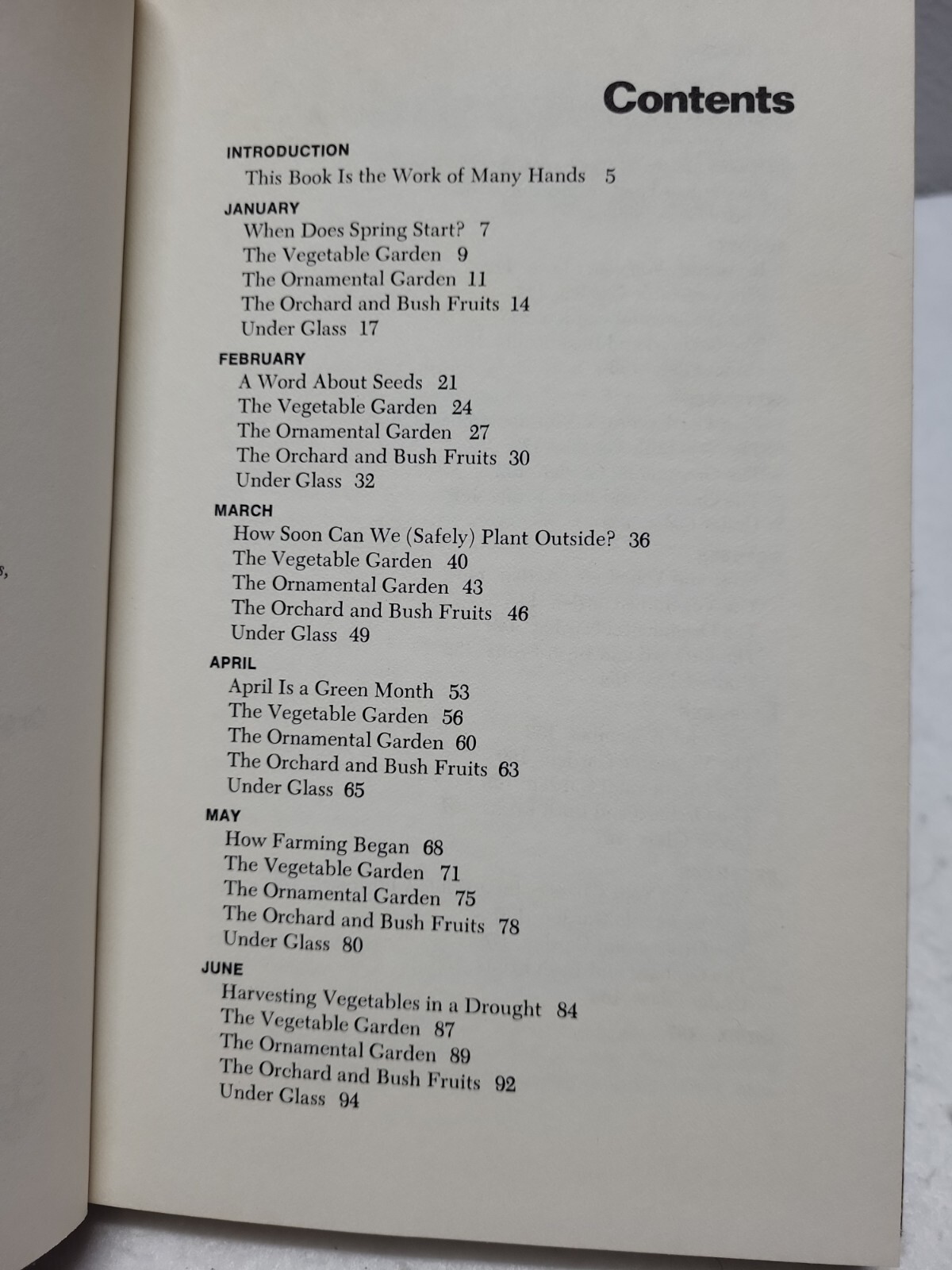 The Calendar of Organic Gardening Hardcover w/Jacket First Printing 1973