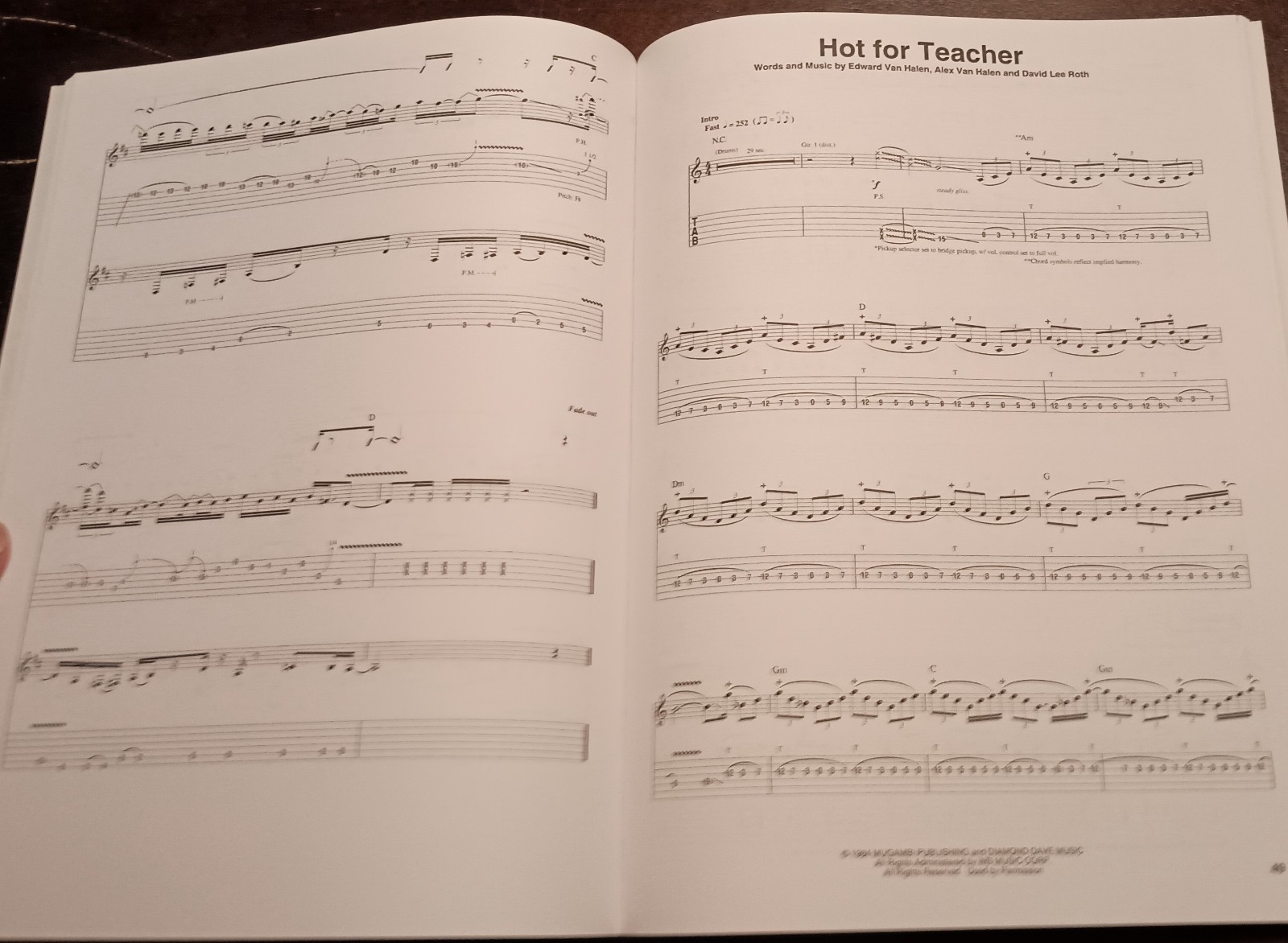 Van Halen 1984 tab book rhythm and lead guitar lyrics