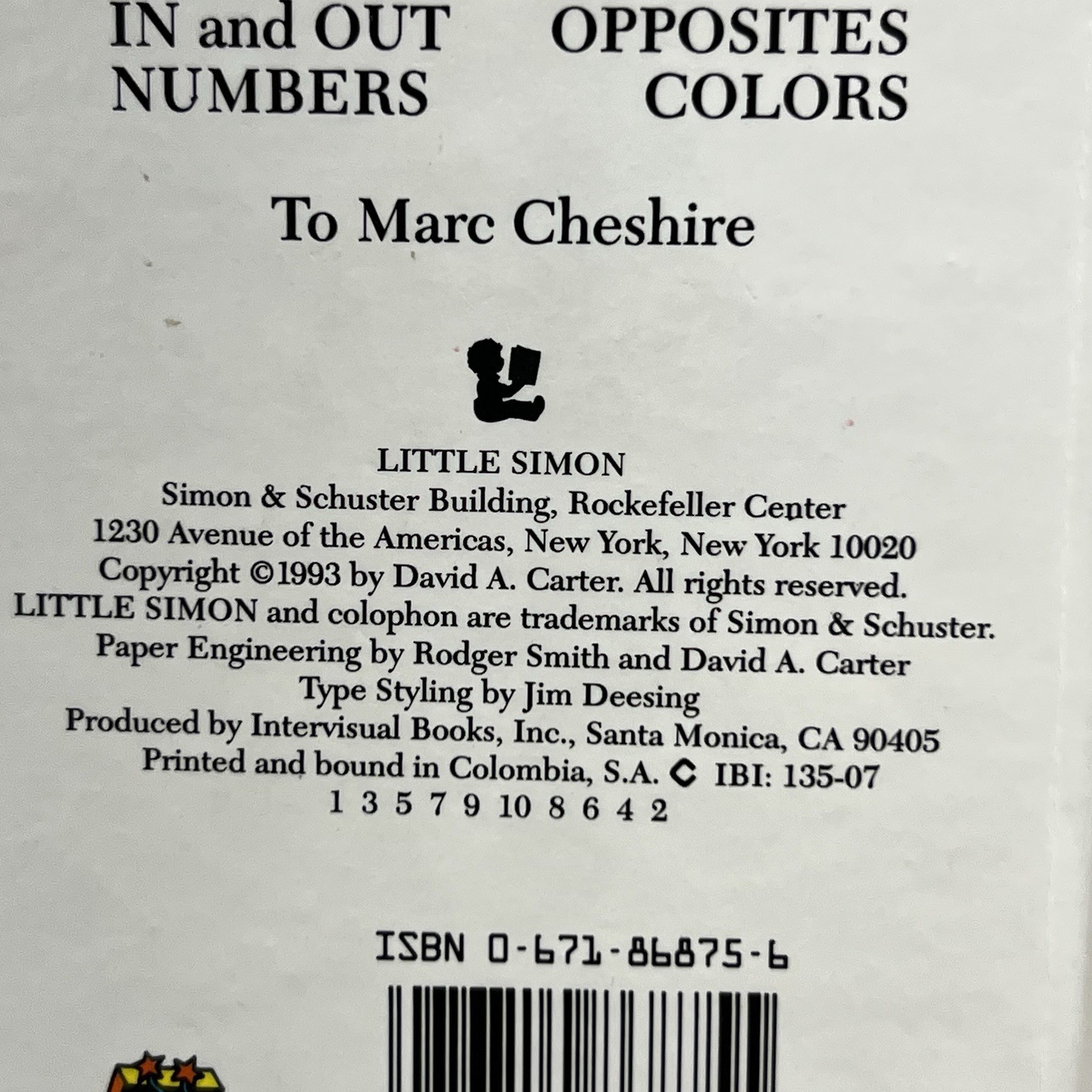 Colors – (Baby Bug Pop-Up Books) – by David A. Carter – 1993