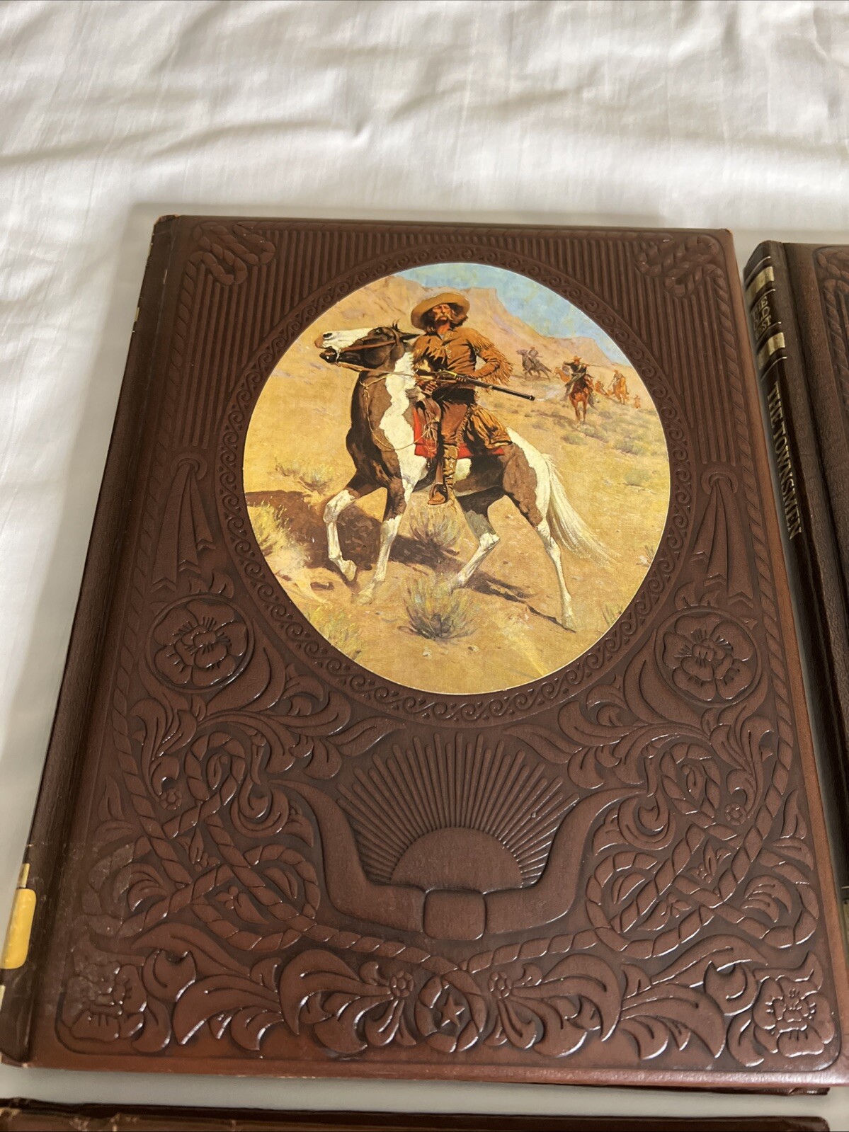 Time Life Books The Old West Series Brown Faux Leather – Lot of 4 Books