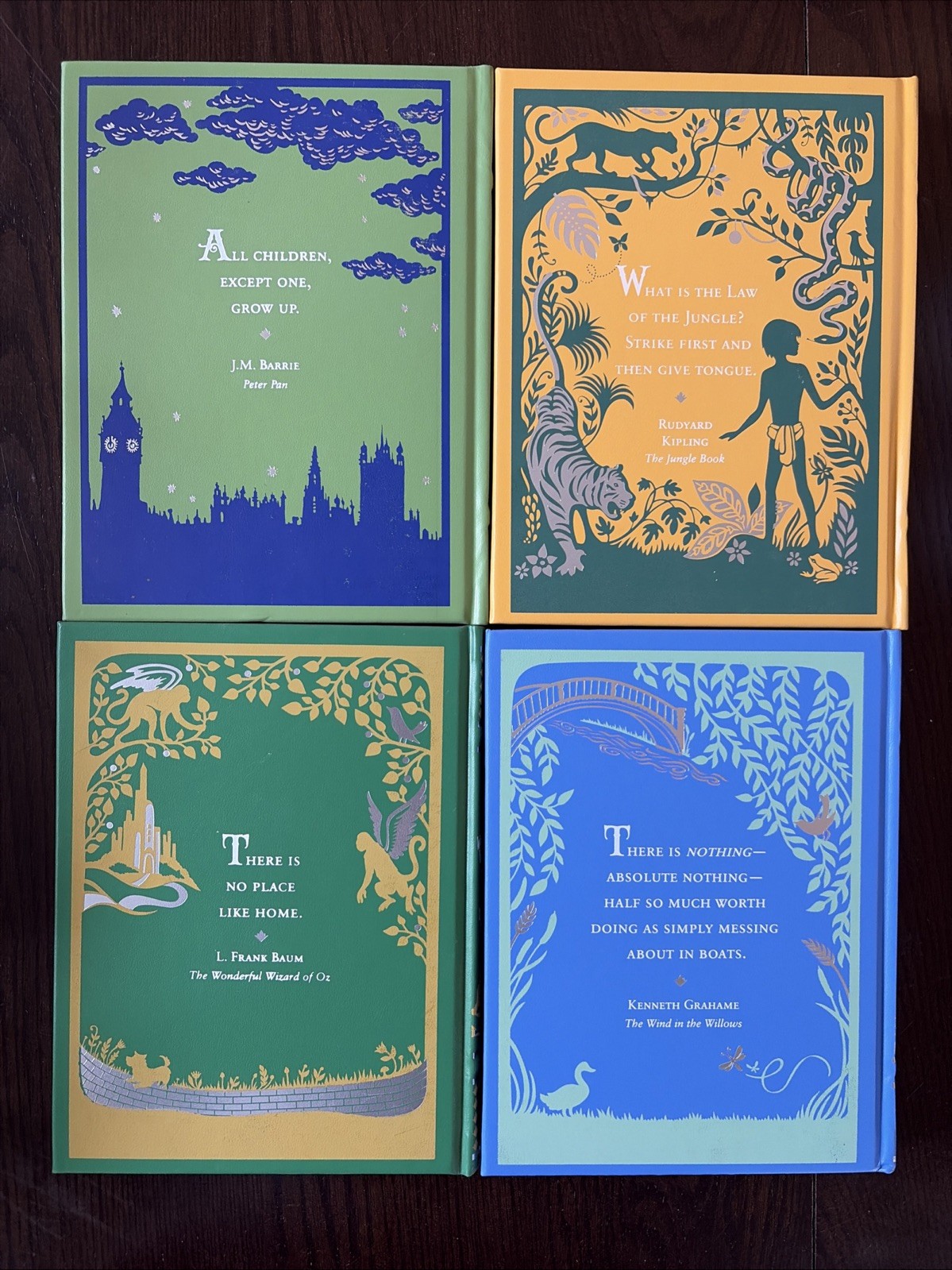 Lot Of 4 Barnes & Noble Books – Peter Pan, Jungle Book, Wizard Oz, Wind Willows