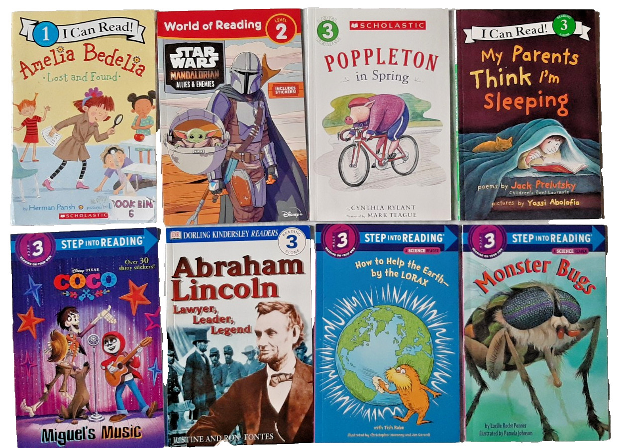 Lot Of 8 Level 1, 2 and 3 Paperback Reading Books ‚I Can Read“ Plus More