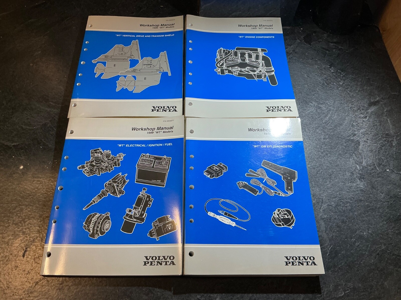 1999 Volvo Penta „WT“ 3.0L, 4.3L, 5.0L, 5.7L, 7.4L, 8.2L Workshop Manual Set