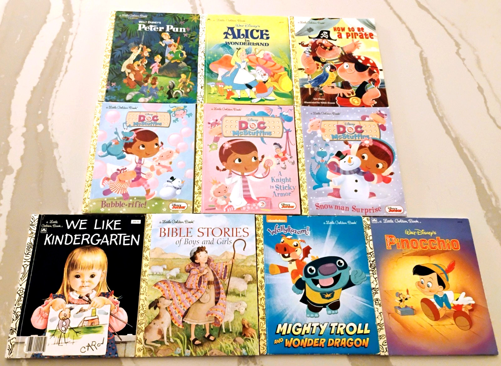 Little Golden Books – Lot of 10 mixed titles VG-LN Western Publishing