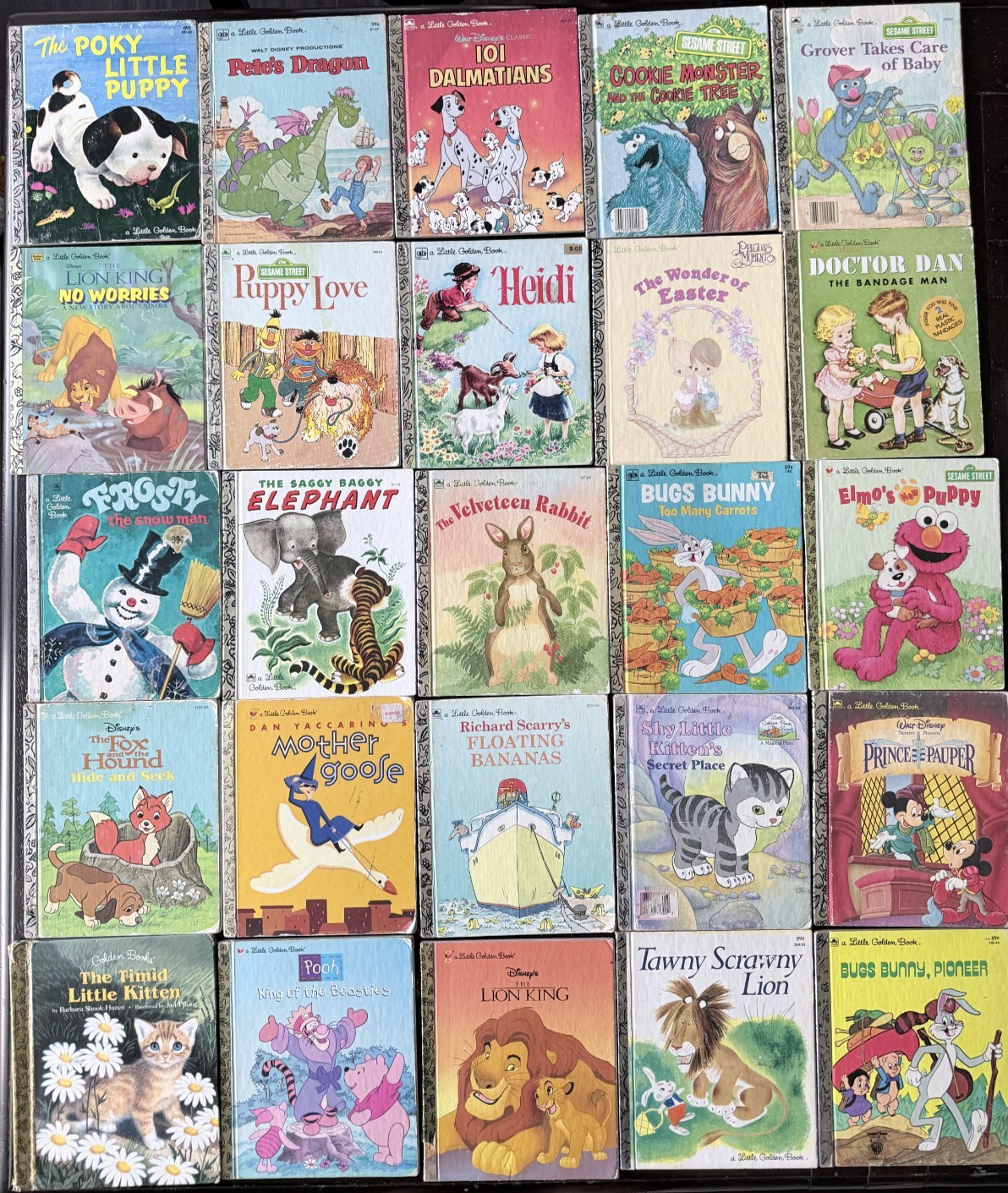 A Little Golden Book. Lot 83 Mixed Titles Vintage Hardcover MOST 1950’s -90’s