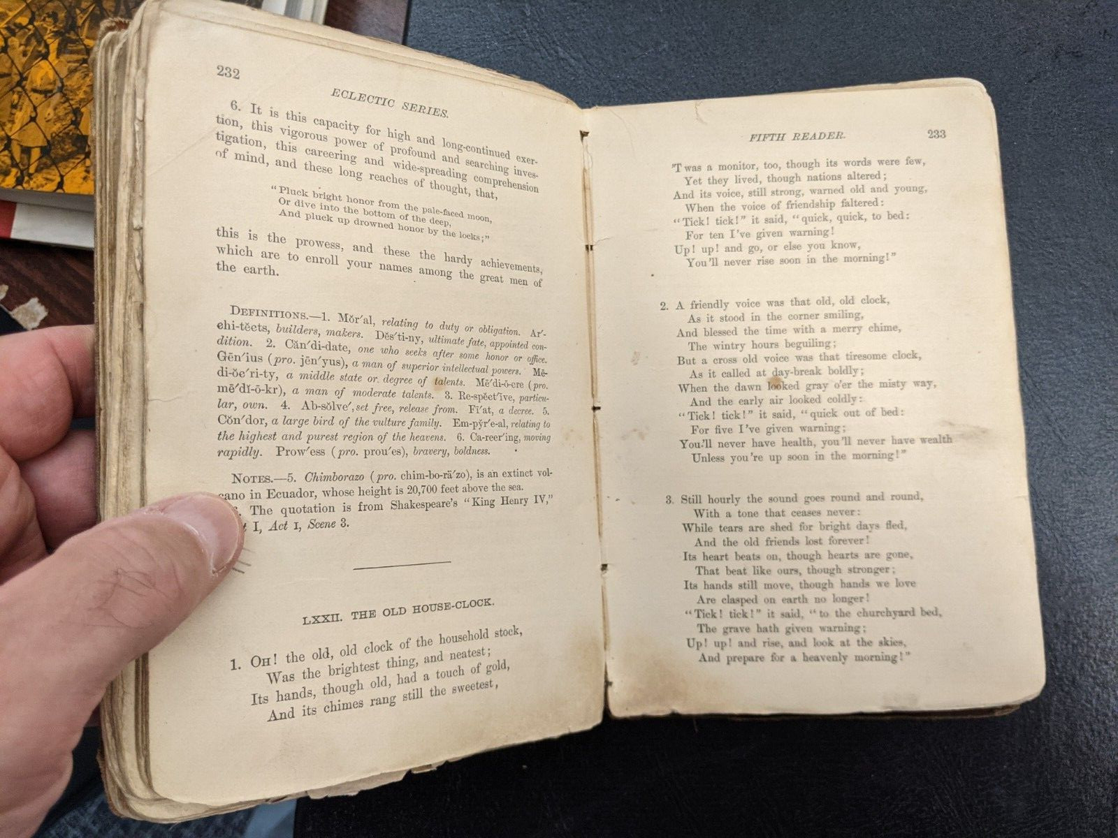 McGUFFEY’s 5th ECLECTIC READER 1879 Used Book 350 pages