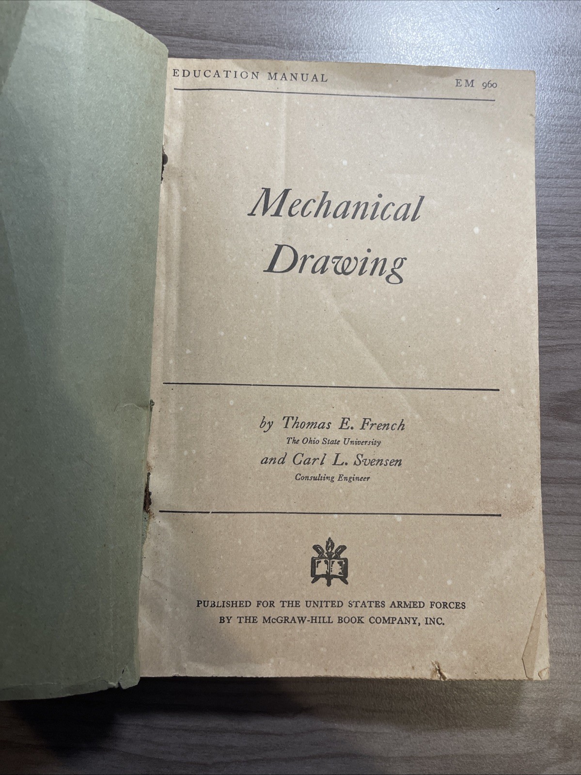 Mechanical Drawing (Paperback, 1940) Education Manual EM 960 / US Armed Forces