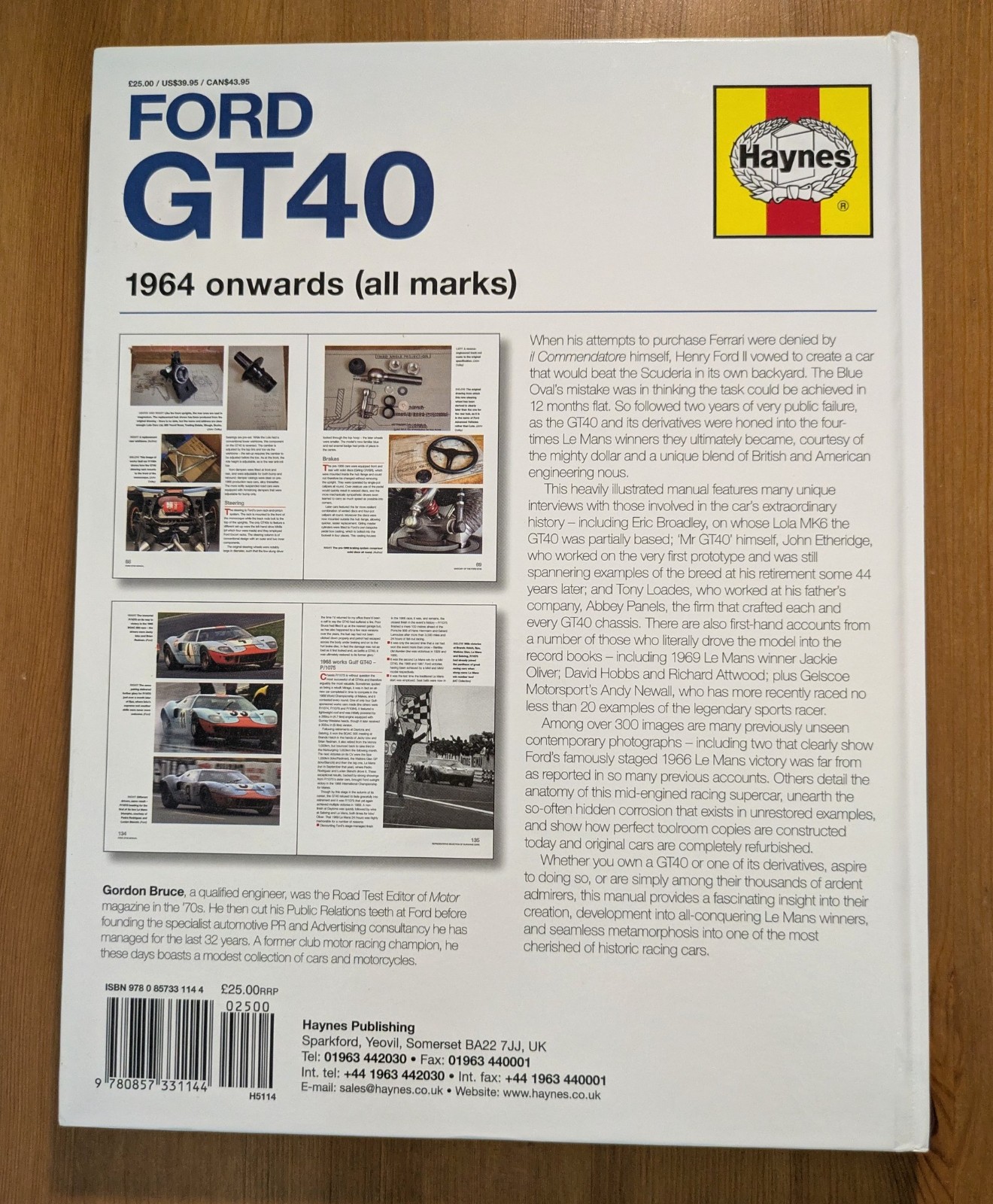 Ford GT40 Owners‘ Workshop Manual : 1964 Onwards (2014, HC) Haynes Racing GT VG+