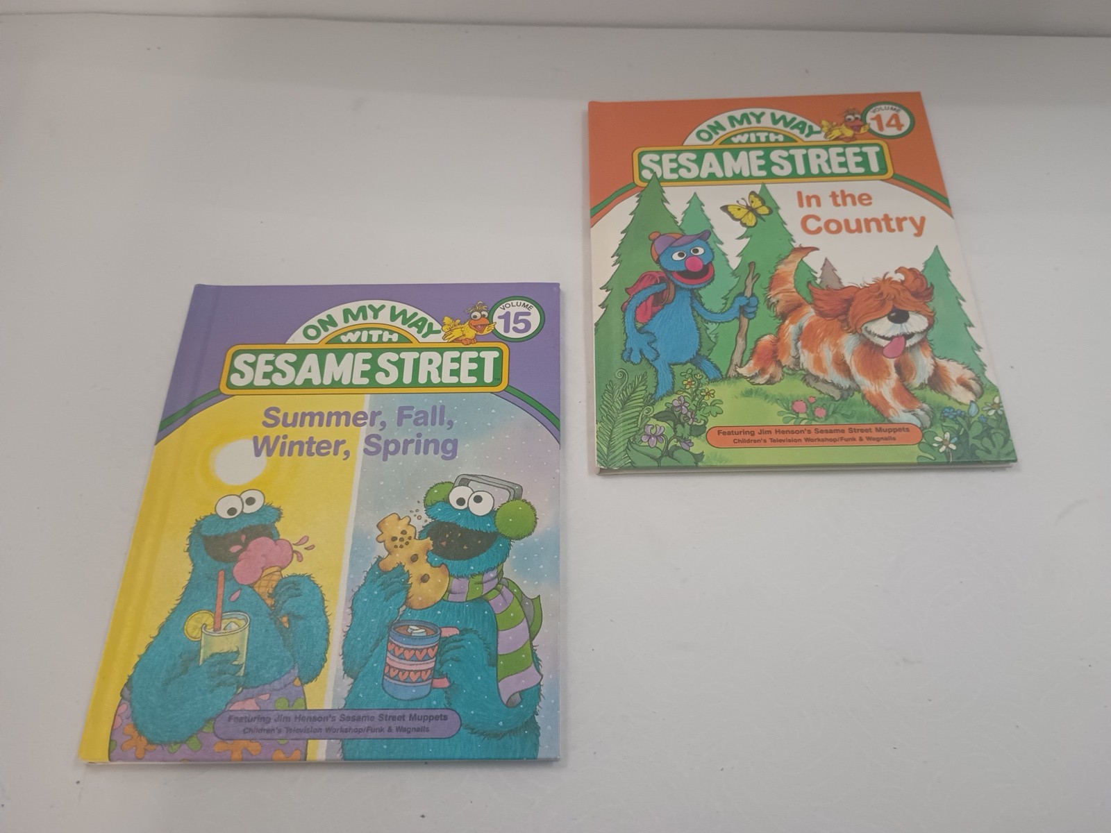 Lot 1989 On My Way With SESAME STREET Vintage Hardcover Books VOLUME #2-15