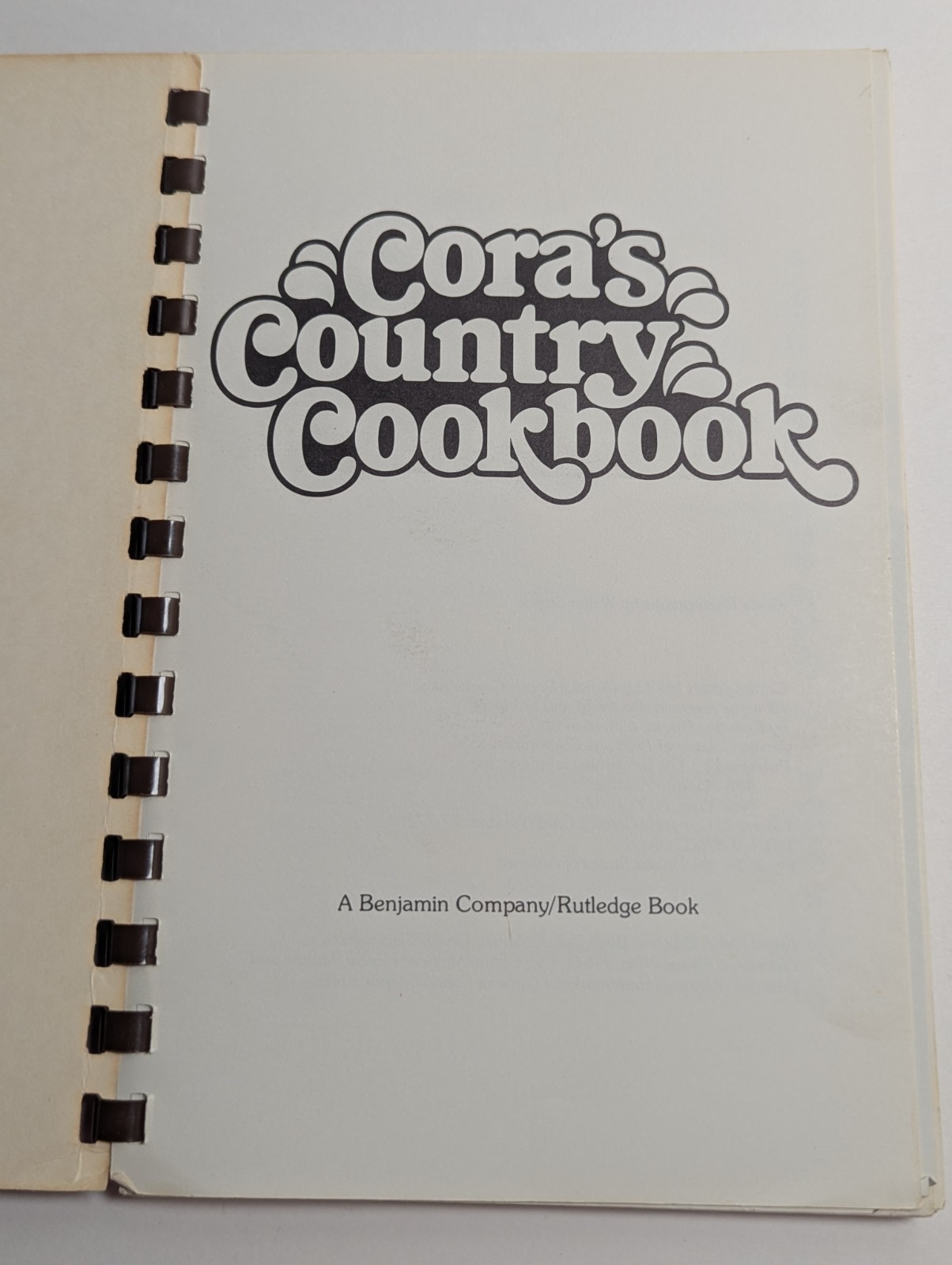 Cora’s Country Cookbook by Margaret Hamilton Spiral Bound 1977, 125 pages