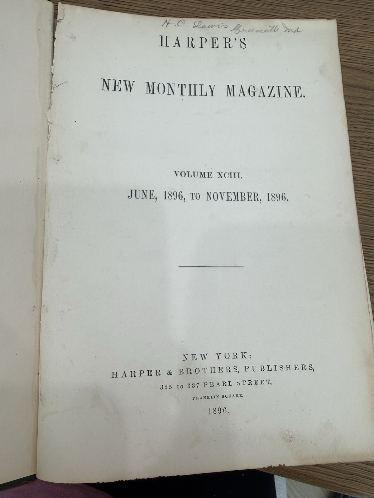 Rare Antique Harper’s New Monthly Magazine Bound Volumes (5 Books) –19th Century
