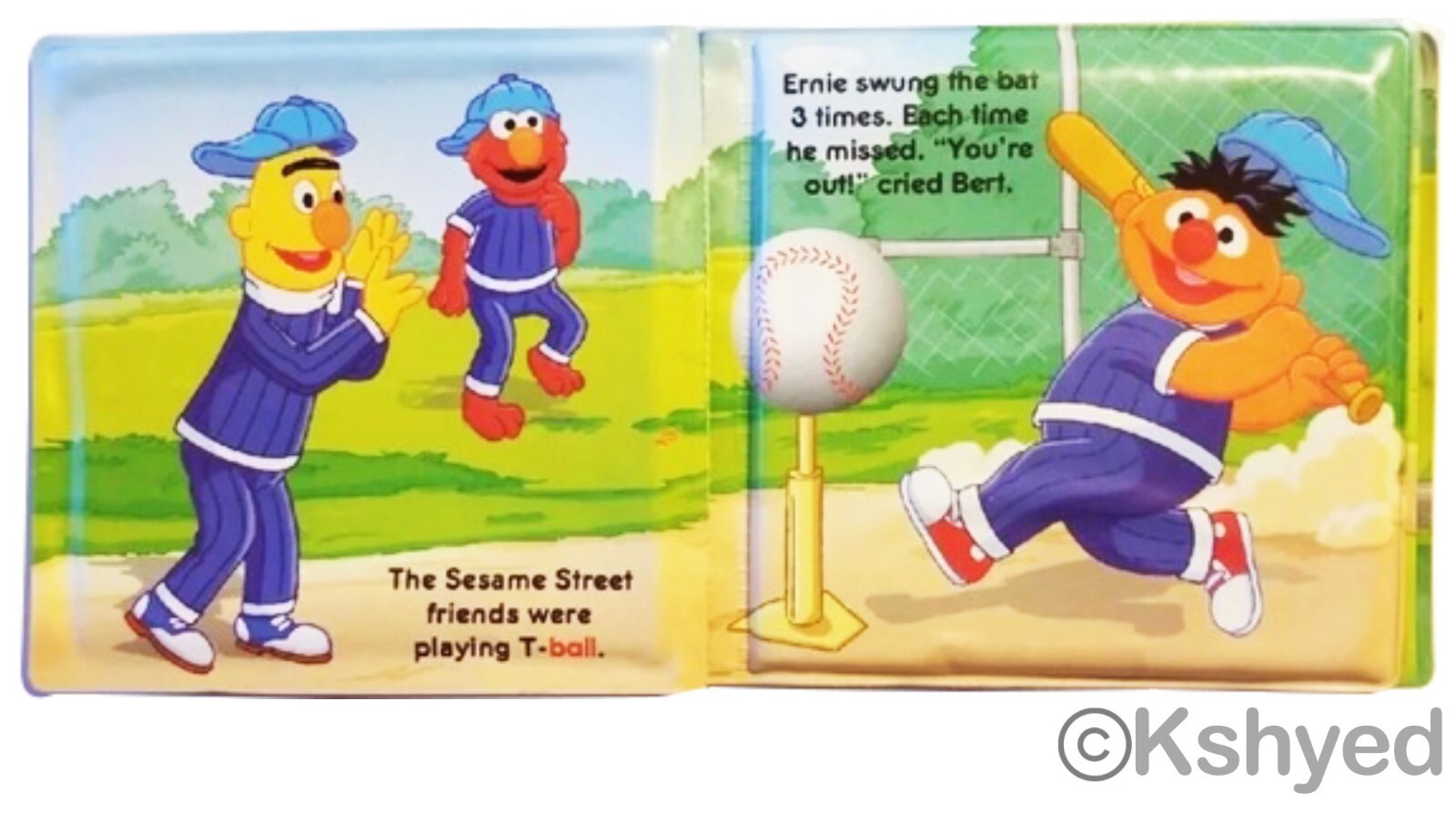 (1 Pack) Sesame Street Elmo`s Home Run Bubble Book – Great For Bath Time – New