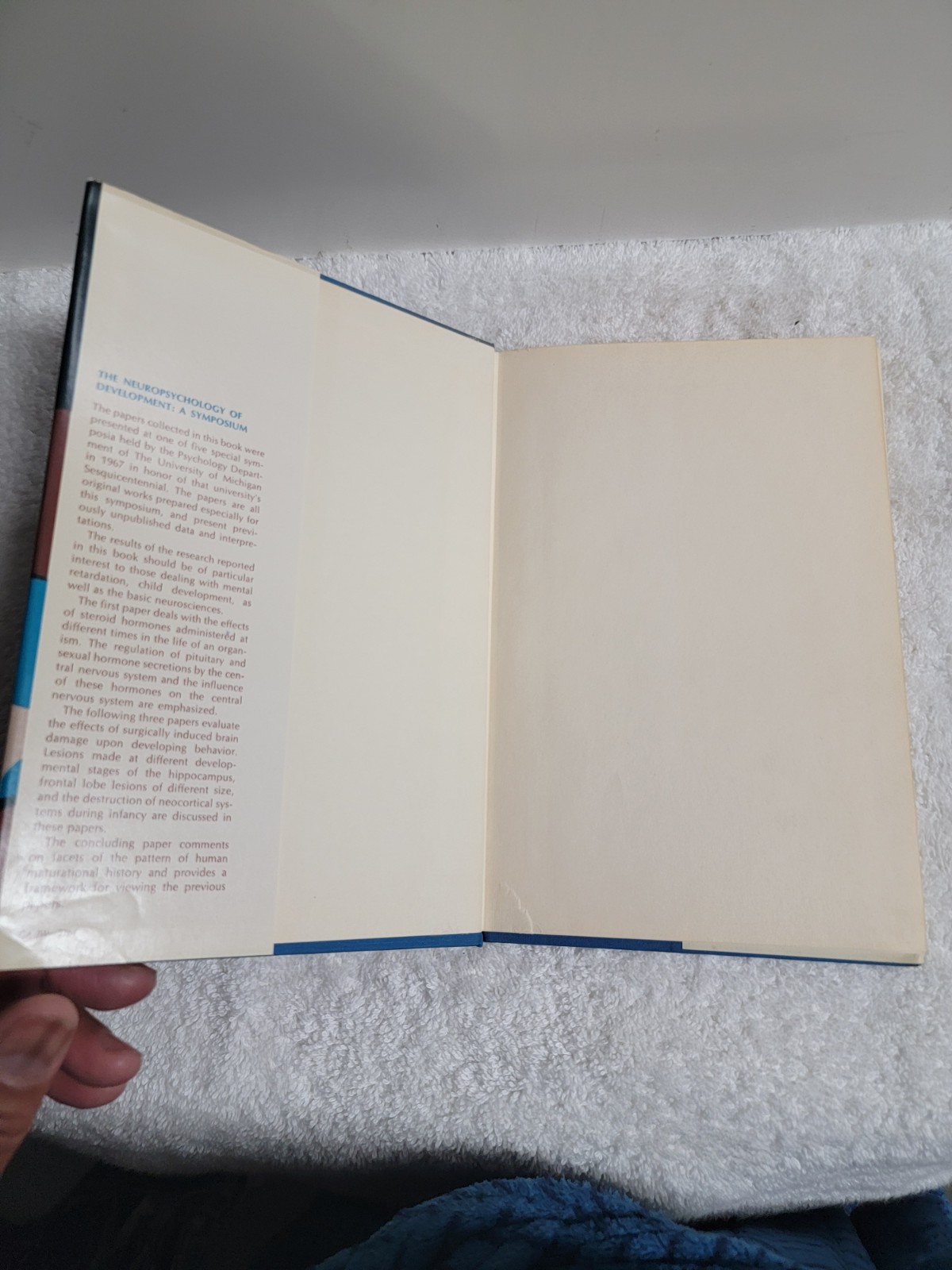 Neuropsychology of Development: A Symposium, Isaacson, Robert L., 1968 LIKE NEW!
