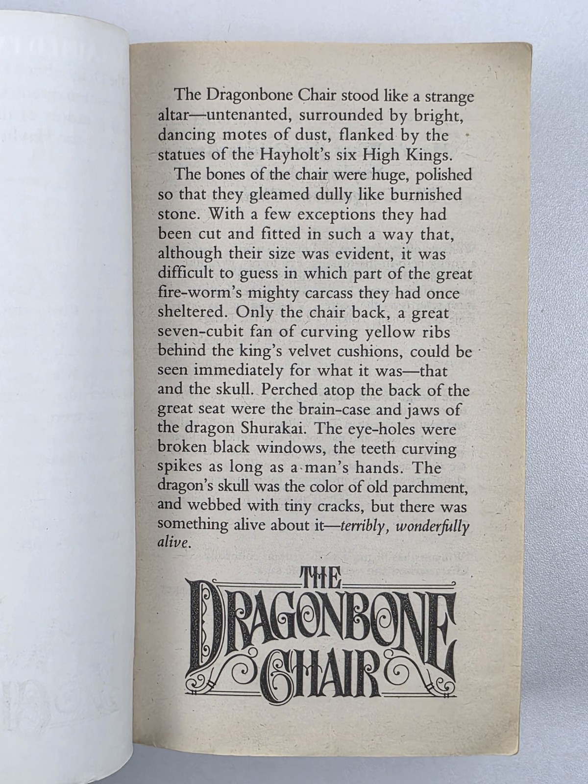 The Dragonbone Chair Tad Williams Book One Memory Sorrow and Thorn 1989