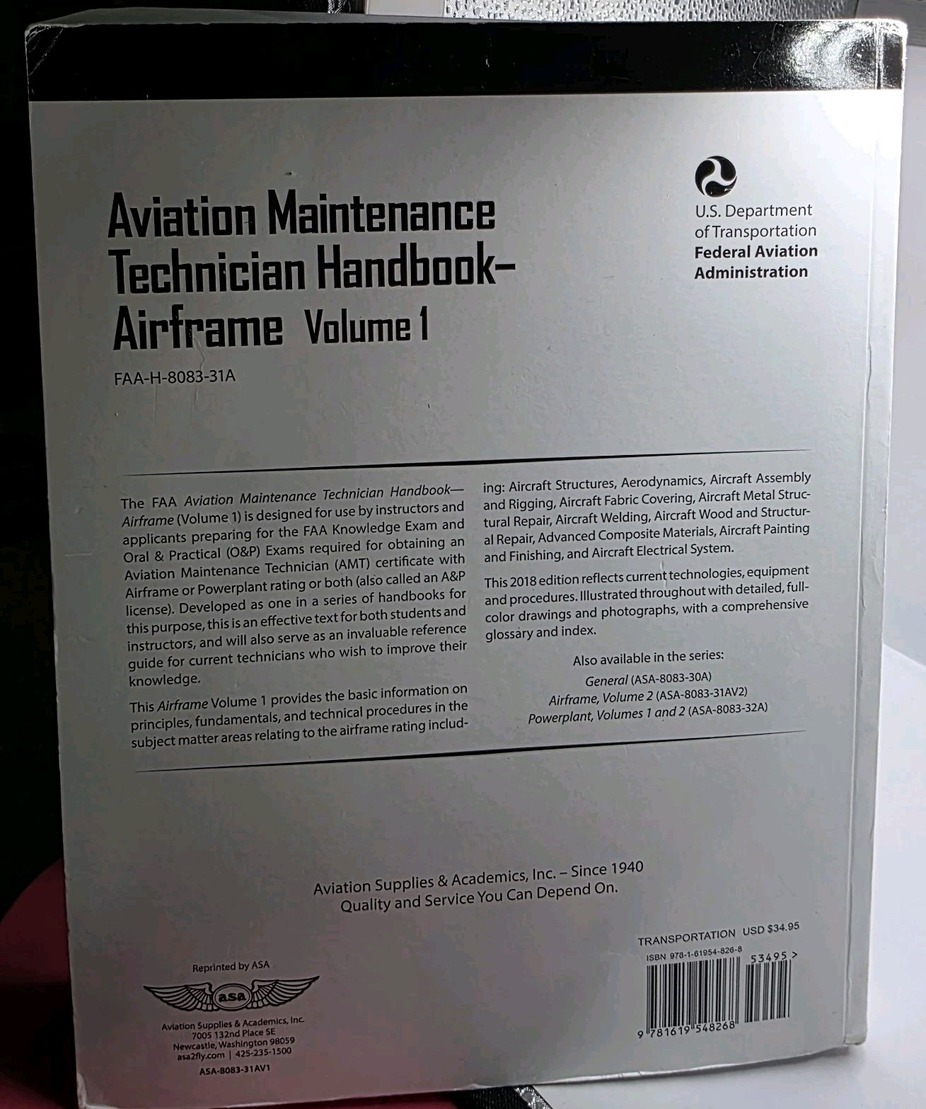 Aviation Maintenance Technician Handbook: Airframe, Volume 1: FAA-H-8083-31A.