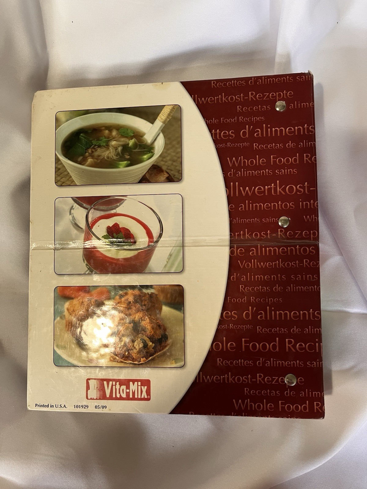Vita-Mix Whole Food Recipes Ring Bound Cookbook Binder 2009 English