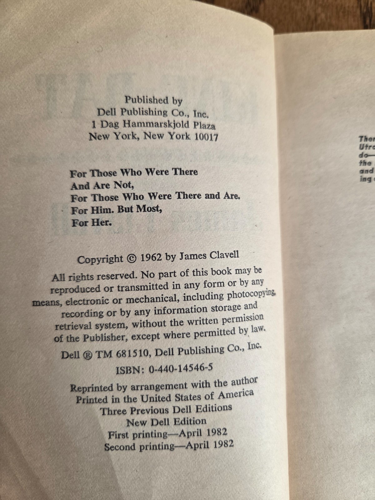 King Rat by James Clavell (Asian Saga #1) 1982 Dell PB