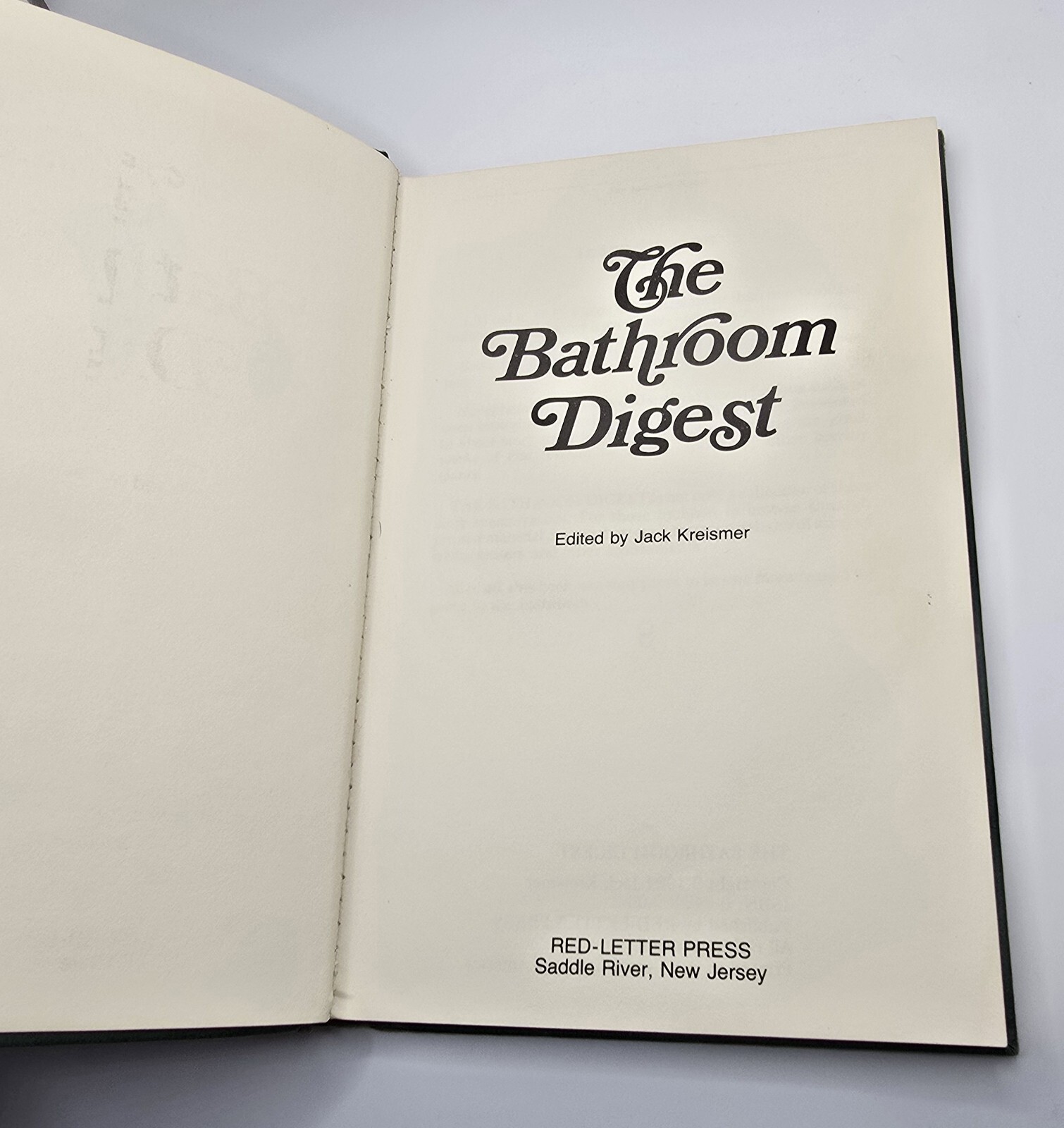 The Bathroom Digest Book 1984 Edited by Kreismer Vintage Humor Paperback USA