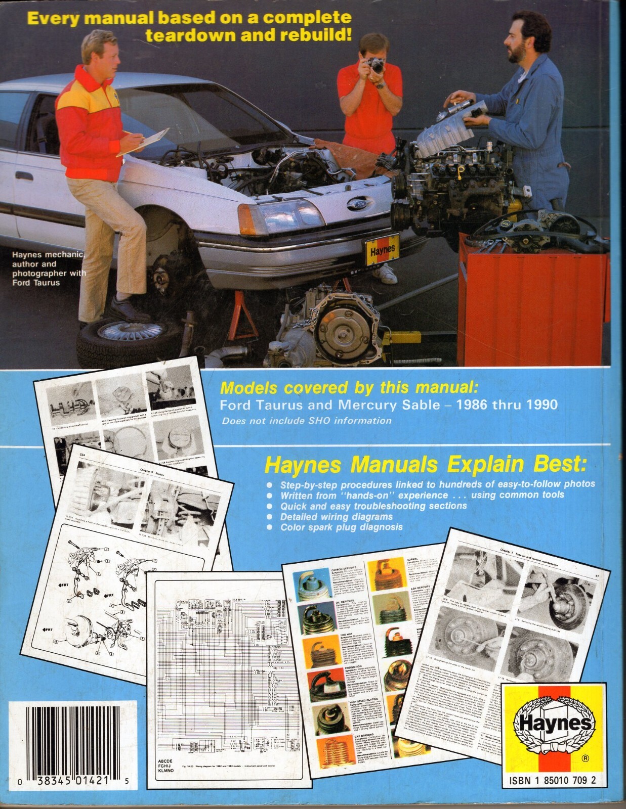 Haynes 1986-90 Ford Taurus & Mercury Sable Repair Manual 1421 MN1083