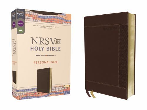 NRSVue, Holy Bible, Personal Size, Leathersoft, Brown, Comfort Print, Zondervan,