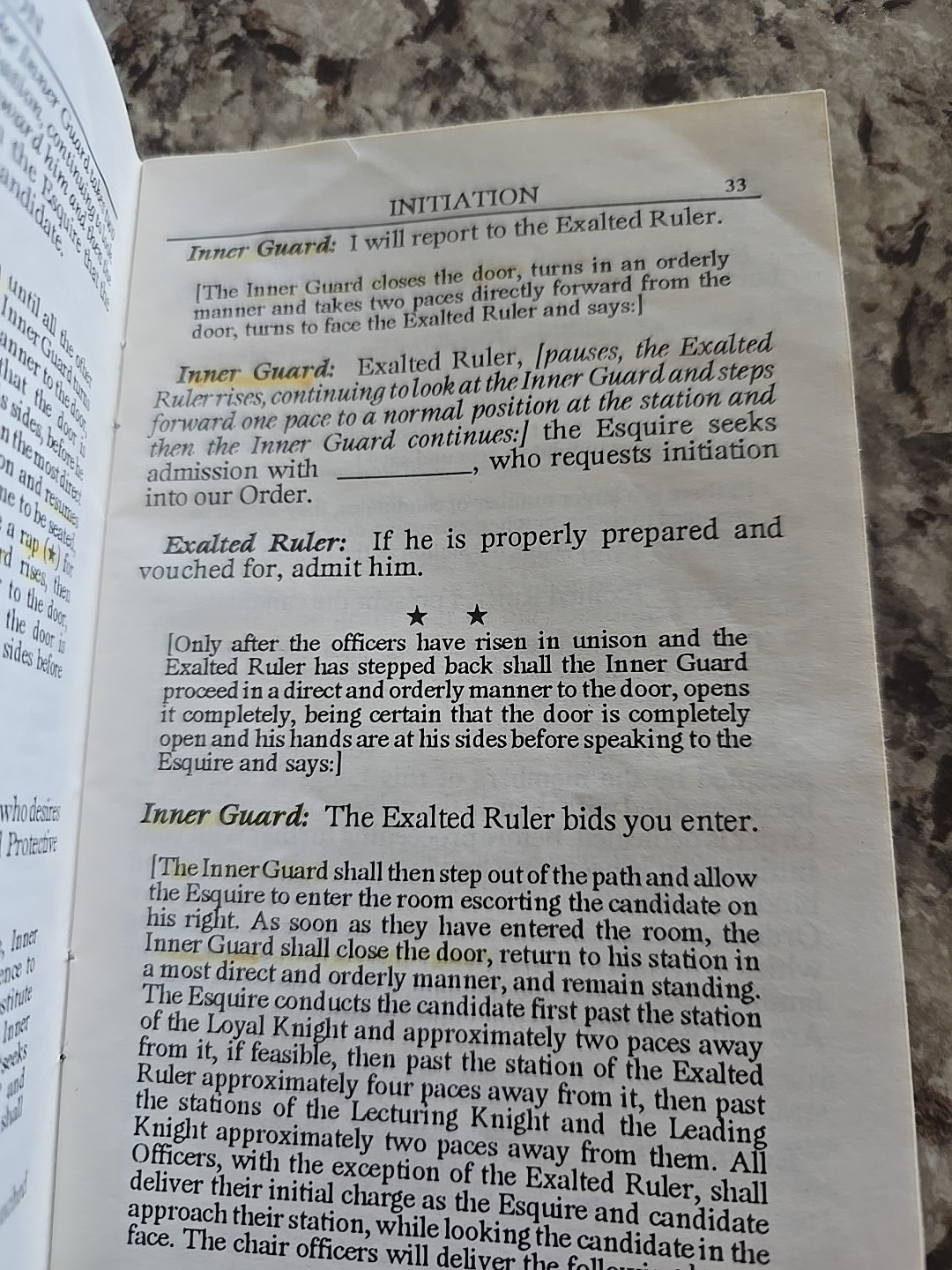 Vintage 1996 BPO Elks Ritual Book / Guide 76 pages – Fraternal Club