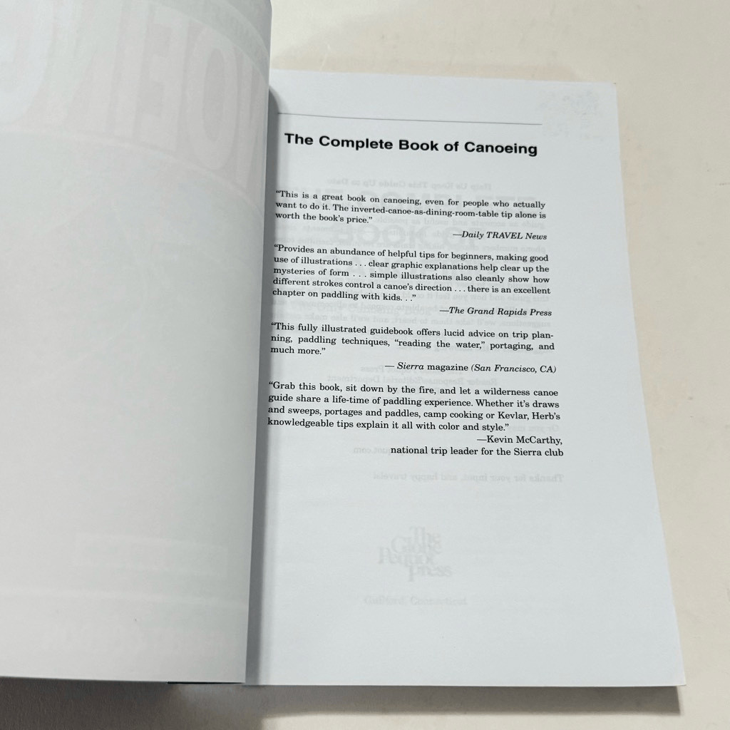 The Complete Book of Canoeing : The Only Canoe Book You’ll Ever Need 1997 PB