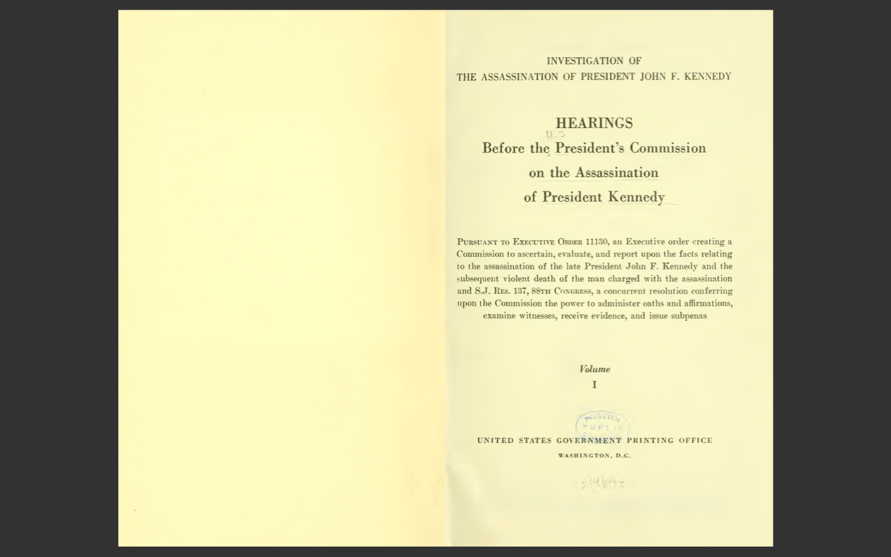 The Full Warren Commission Report-Complete 26 Volumes John F Kennedy JFK Doc DVD