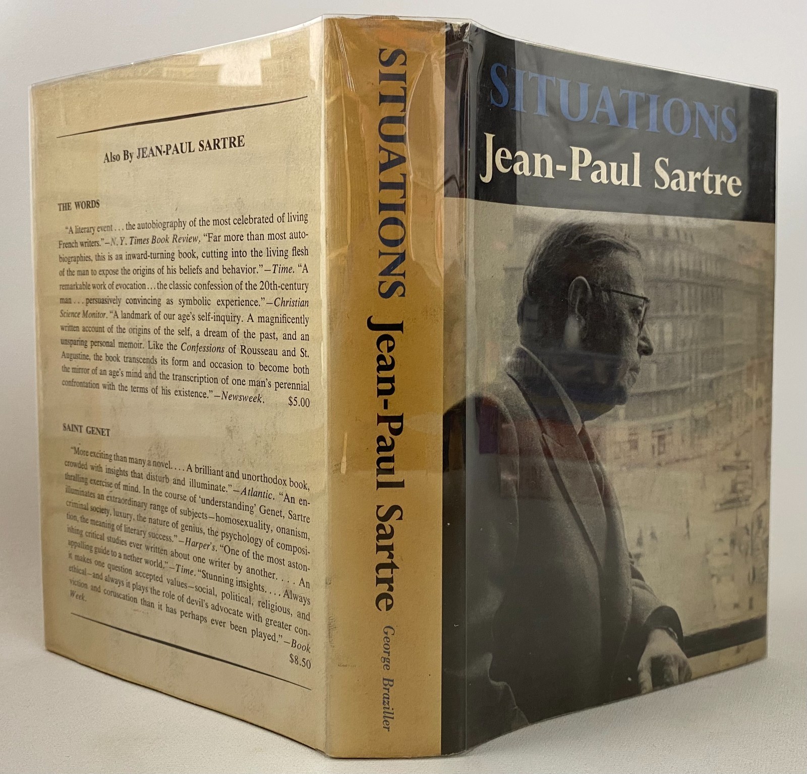 3 hardcover 1st editions by Jean Paul Satre SITUATIONS, COMMUNIST & PEACE, LIFE