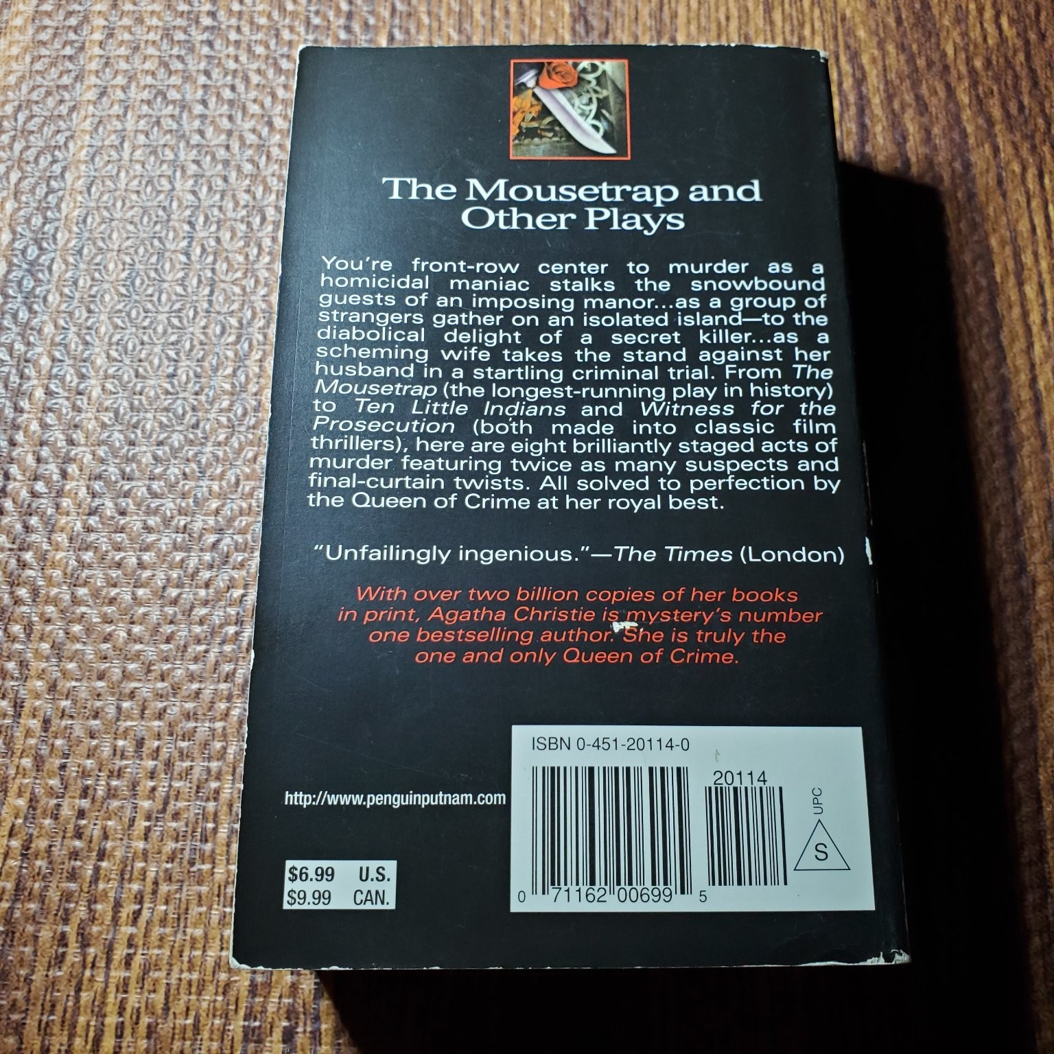 The Mousetrap and Other Plays Agatha Christie 2000 Signet Mystery