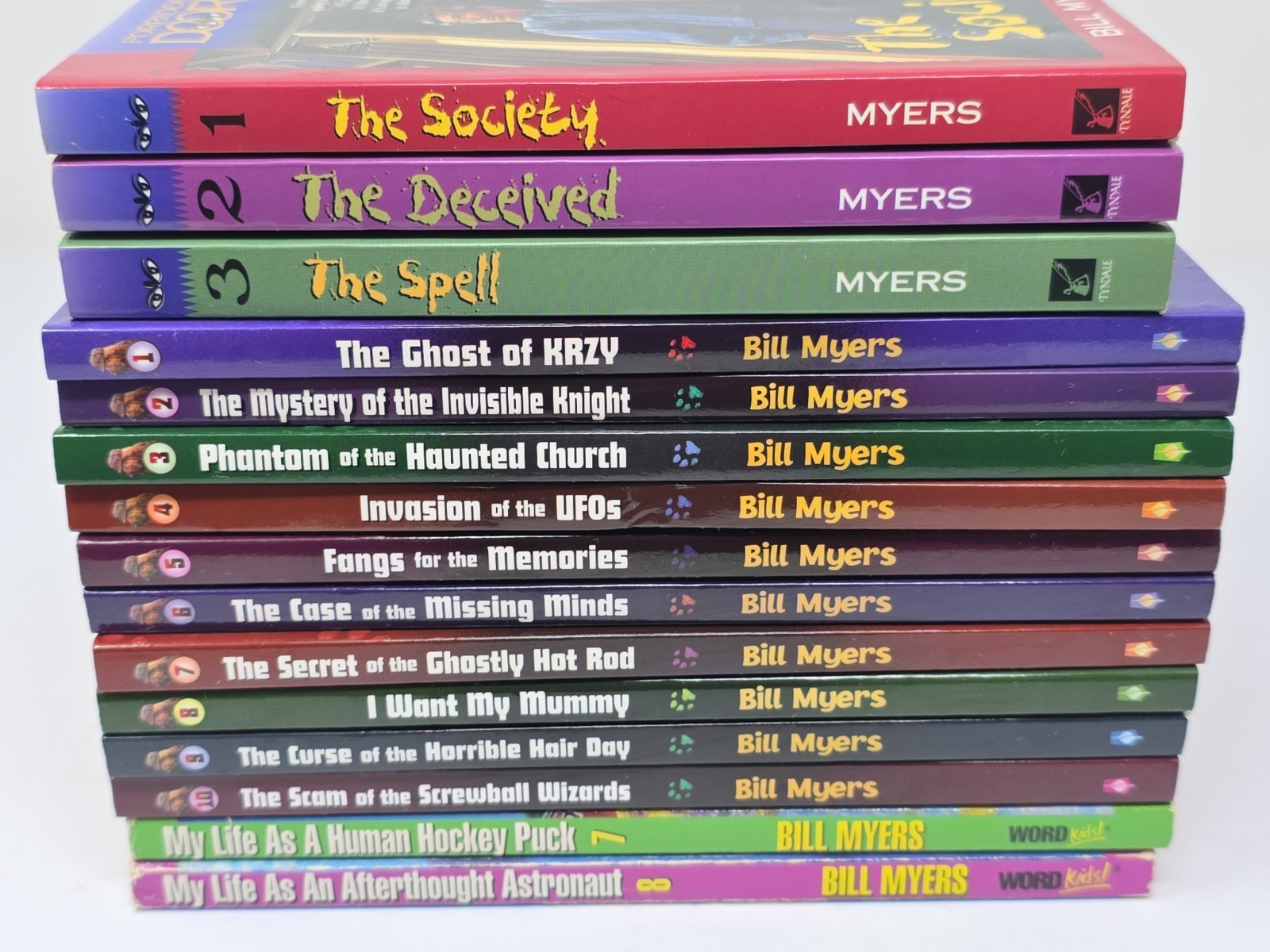 Lot of 15 Bill Myers Books BLOODHOUNDS, INC. 1-10, My Life As… Forbidden Doors
