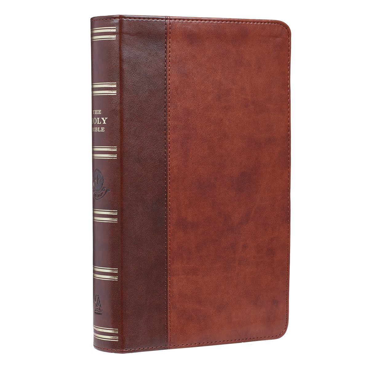 The Holy Bible King James Version Giant Print Tan/Brown / Jesus words in red