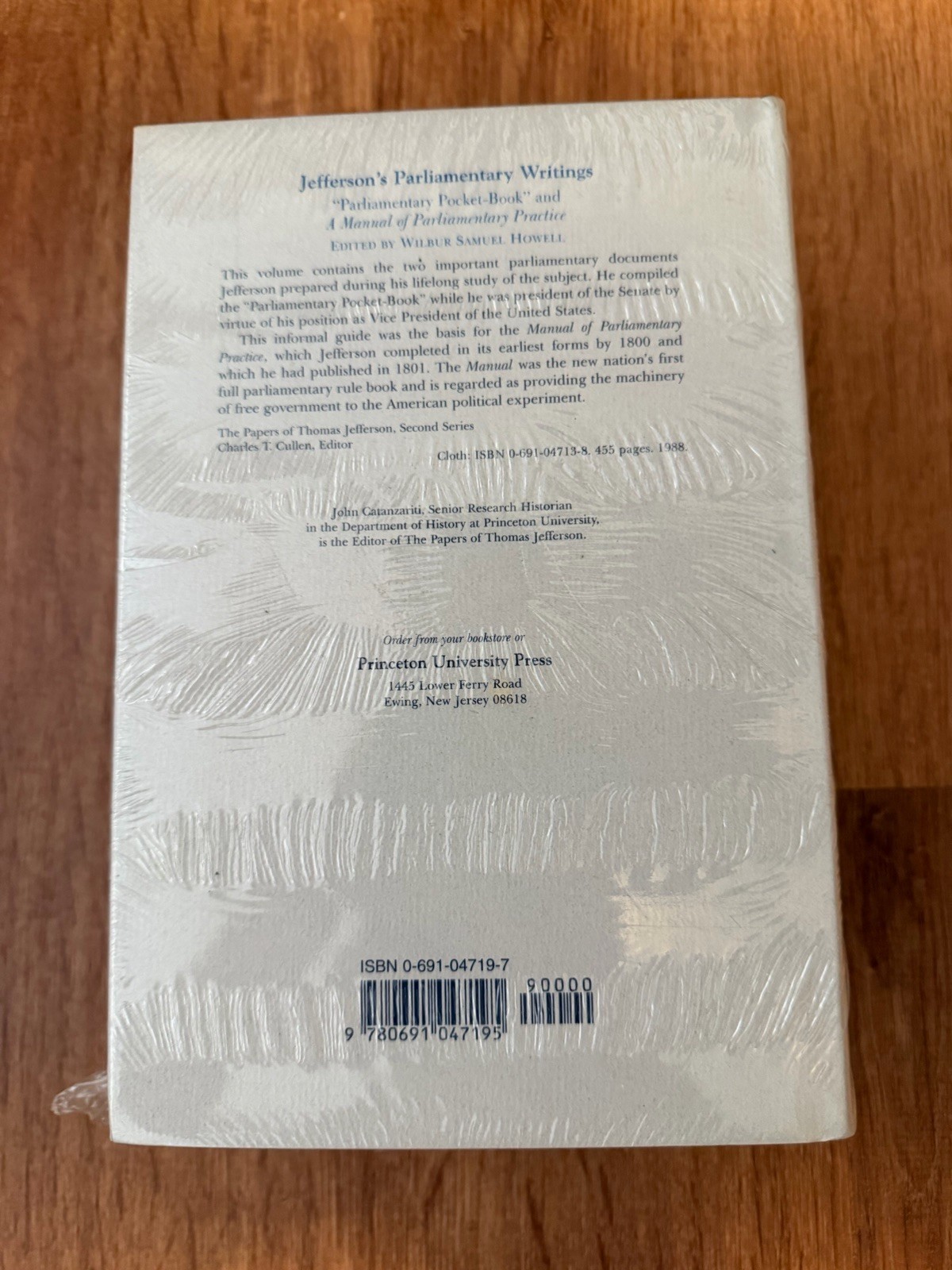 The Papers of Thomas Jefferson: Jefferson’s Memorandum Books HC Box Set 1988