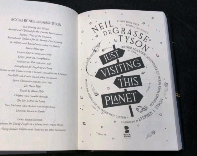 SIGNED Just Visiting This Planet Neil DeGrasse Tyson Autograph 2025 Hardcover