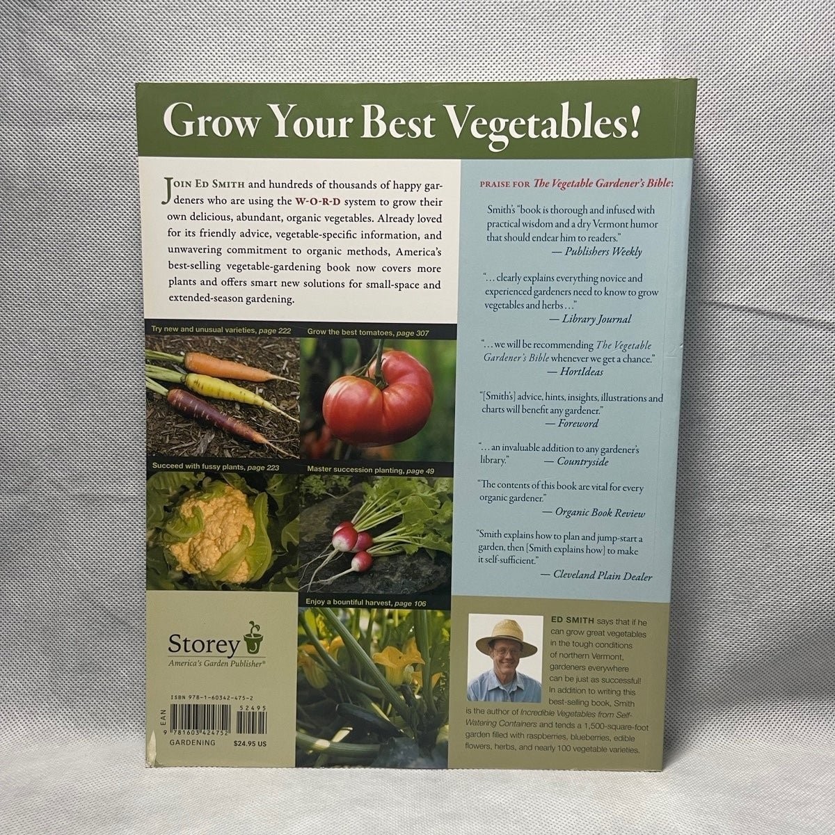 Ed Smith Vegetable Gardener’s Bible WORD System 10th Anniversary 352 Pages EXC