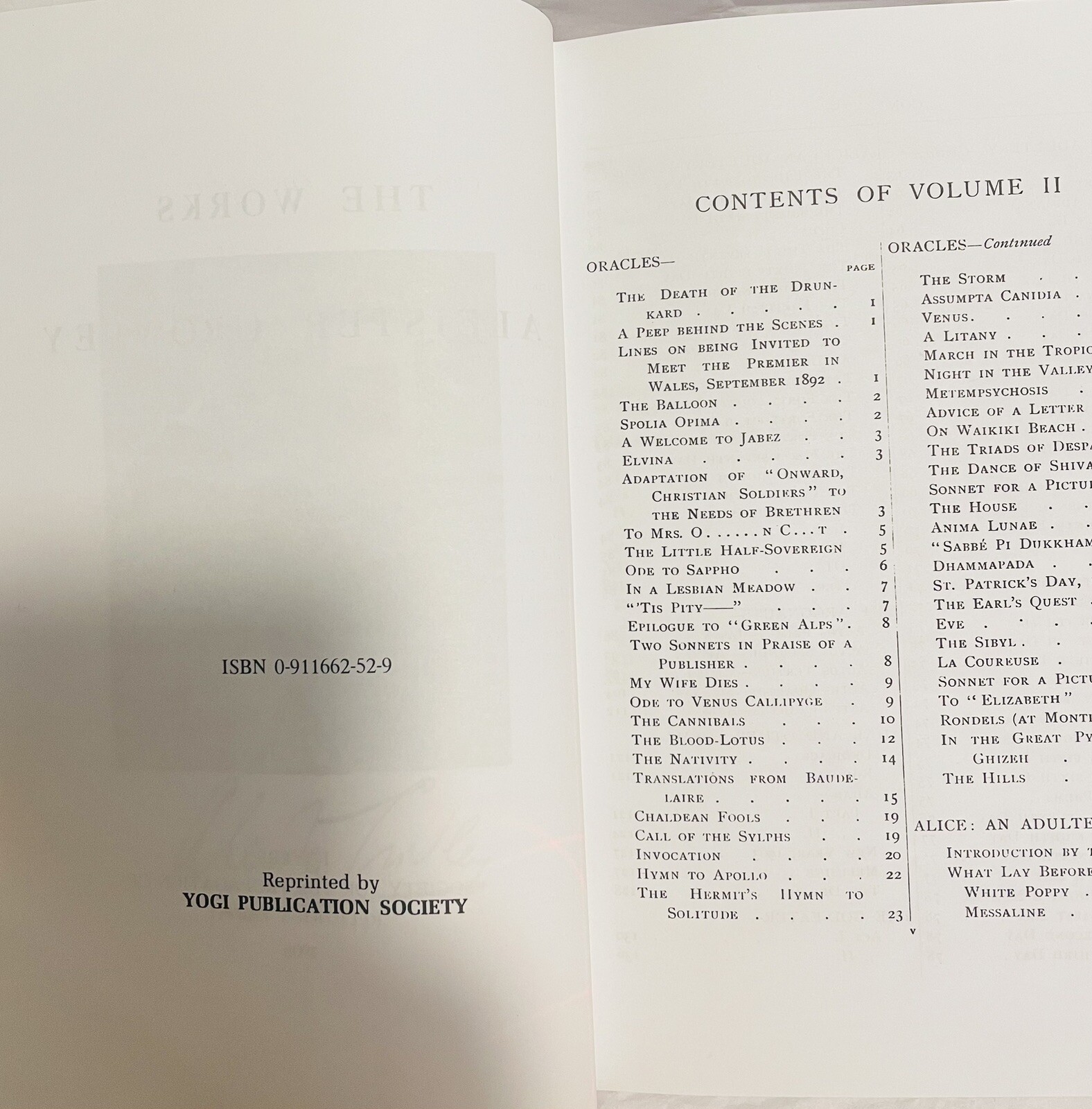 Collected Works of Aleister Crowley Hardcover, 3 Volume Set (with portraits)