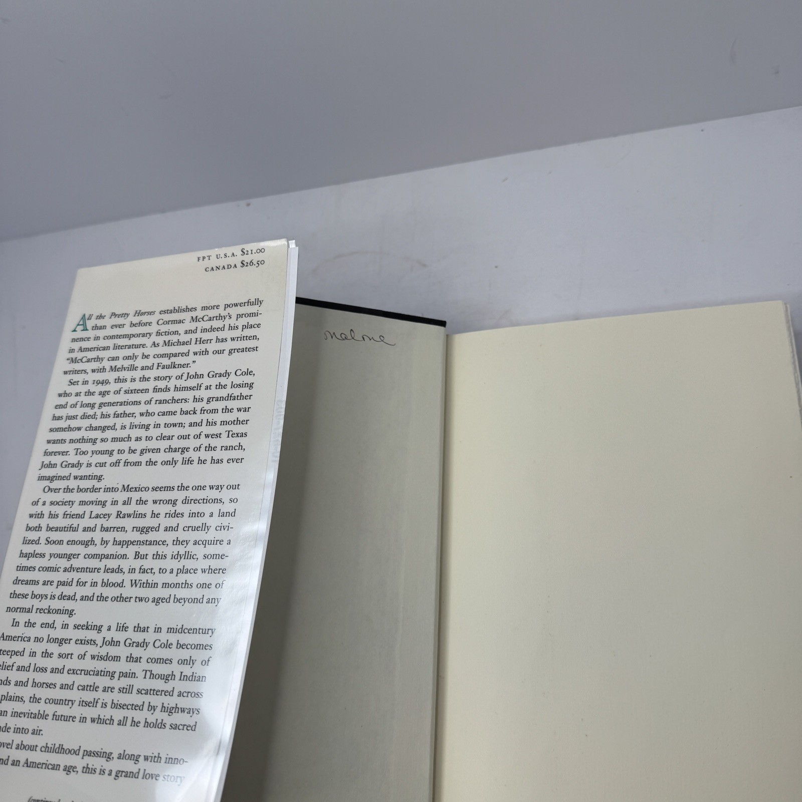 TRUE FIRST PRINTINGS! Border Trilogy by Cormac McCarthy. pretty horses, crossing