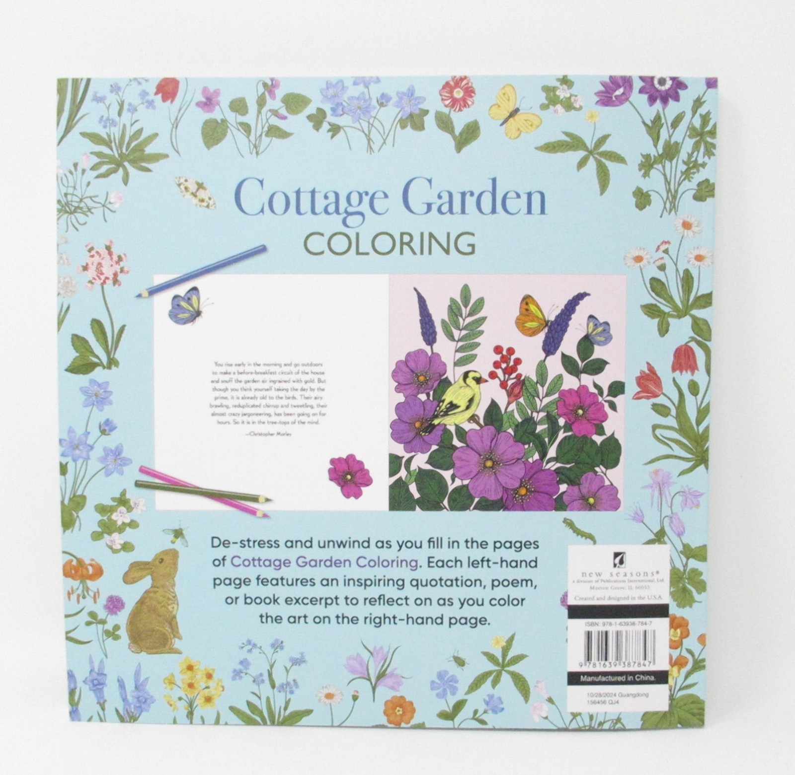 Adult Coloring Book Cottage Garden Floral 80+pages intricate designs patterns